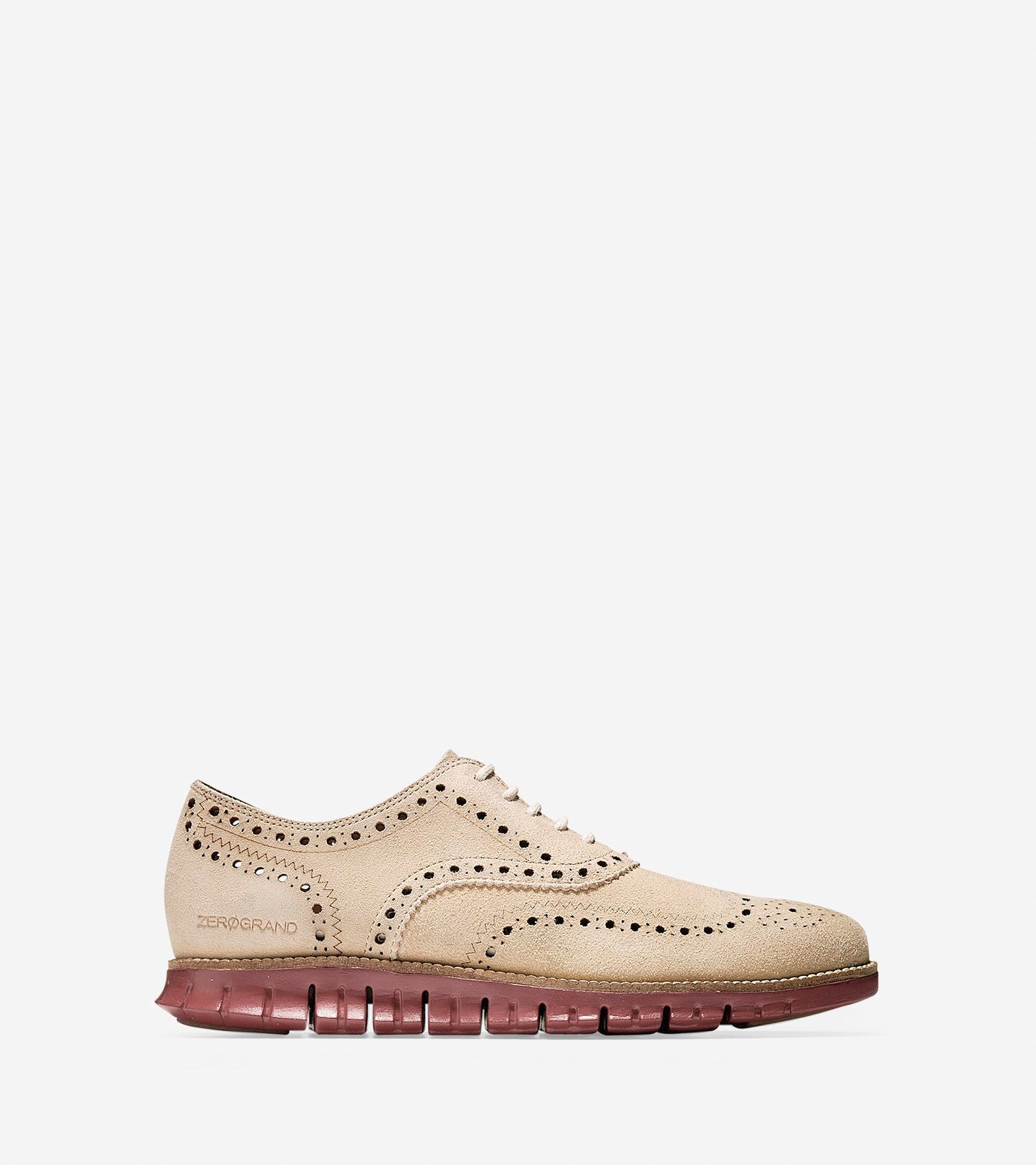 ColeHaan-ZERØGRAND Wingtip Oxford-c25292-Barley Suede-madras Lining