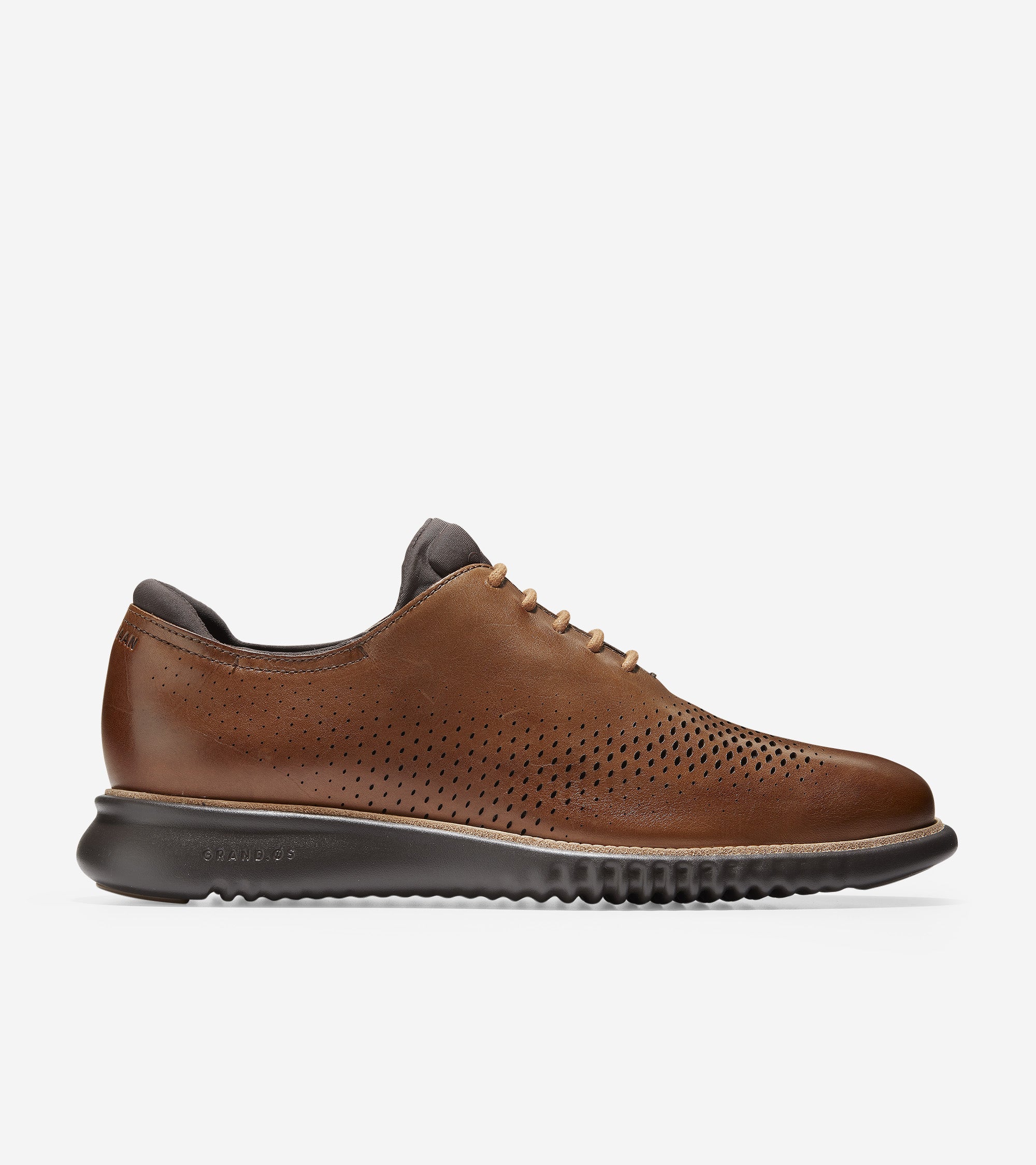 2.ZEROGRAND Lined Laser Wingtip Oxford C25351 BRITISH TAN JAVA Cole Haan Saudi Arabia