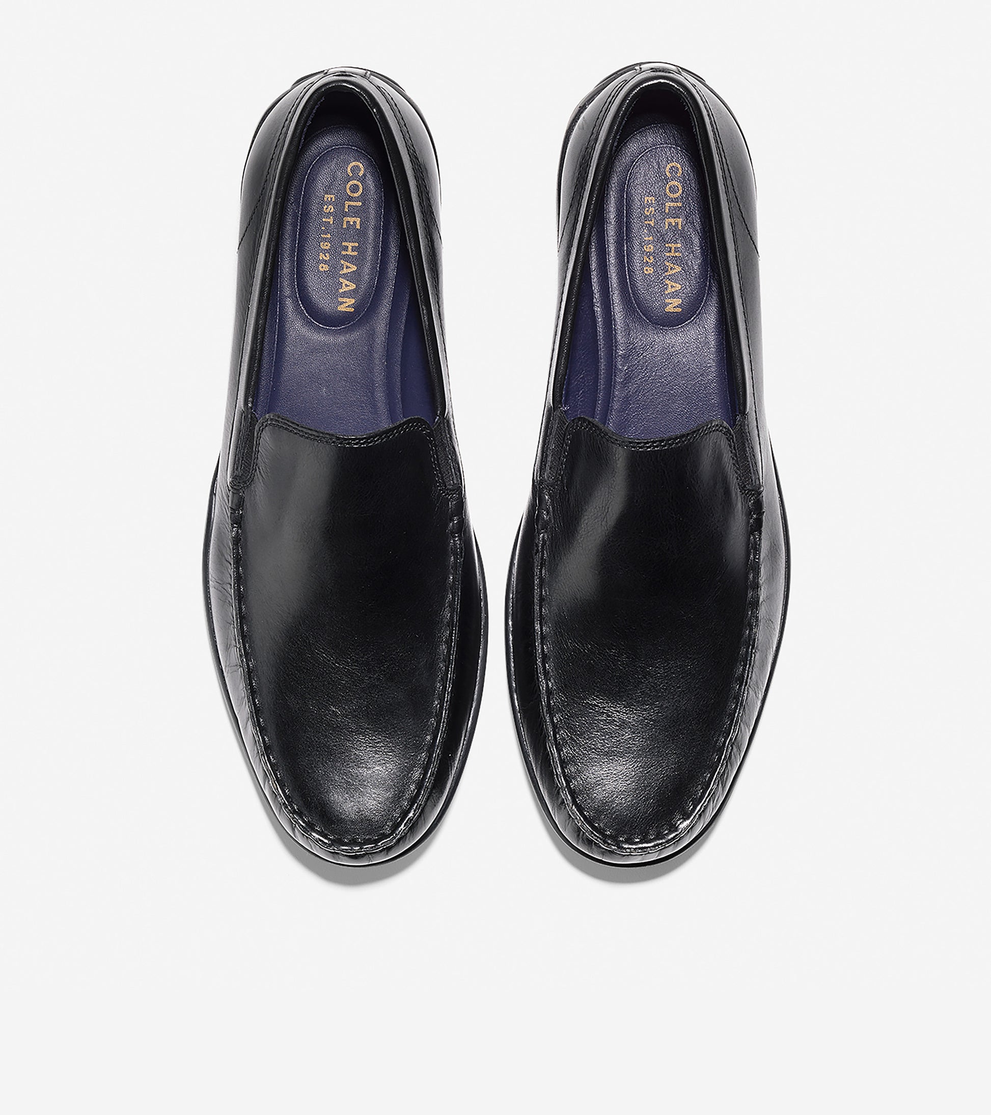 ColeHaan-Lovell Two-Gore Loafer-c25642-Black Leather