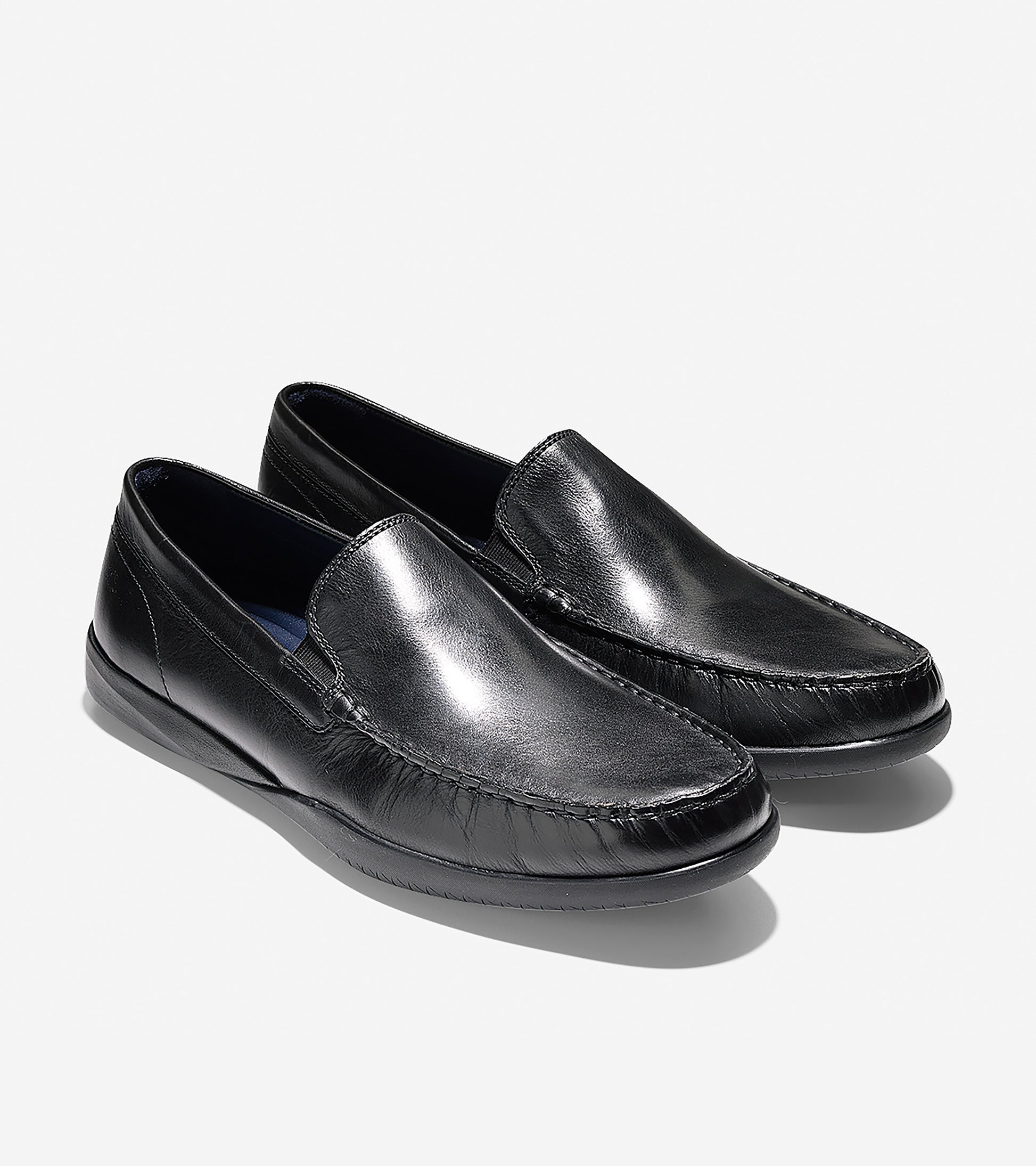 ColeHaan-Lovell Two-Gore Loafer-c25642-Black Leather