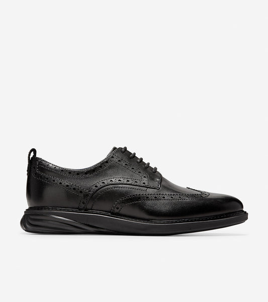ColeHaan-Grand Evolution Wingtip Oxford-c26306-Black Leather-Black