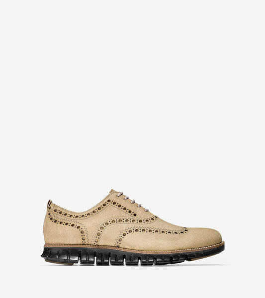 ColeHaan-ZERØGRAND Wingtip Oxford-c26390-Barley Suede-dark Roast