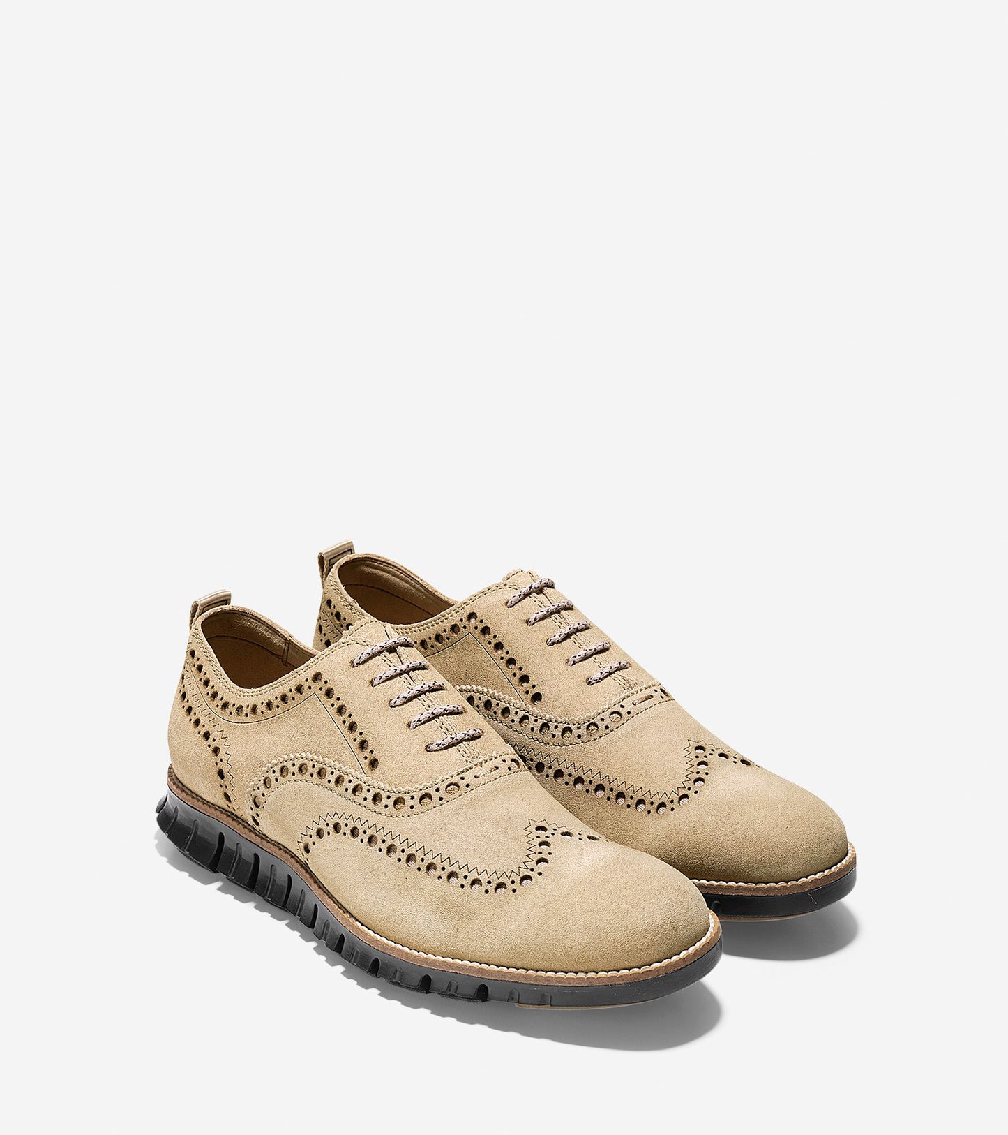 ColeHaan-ZERØGRAND Wingtip Oxford-c26390-Barley Suede-dark Roast