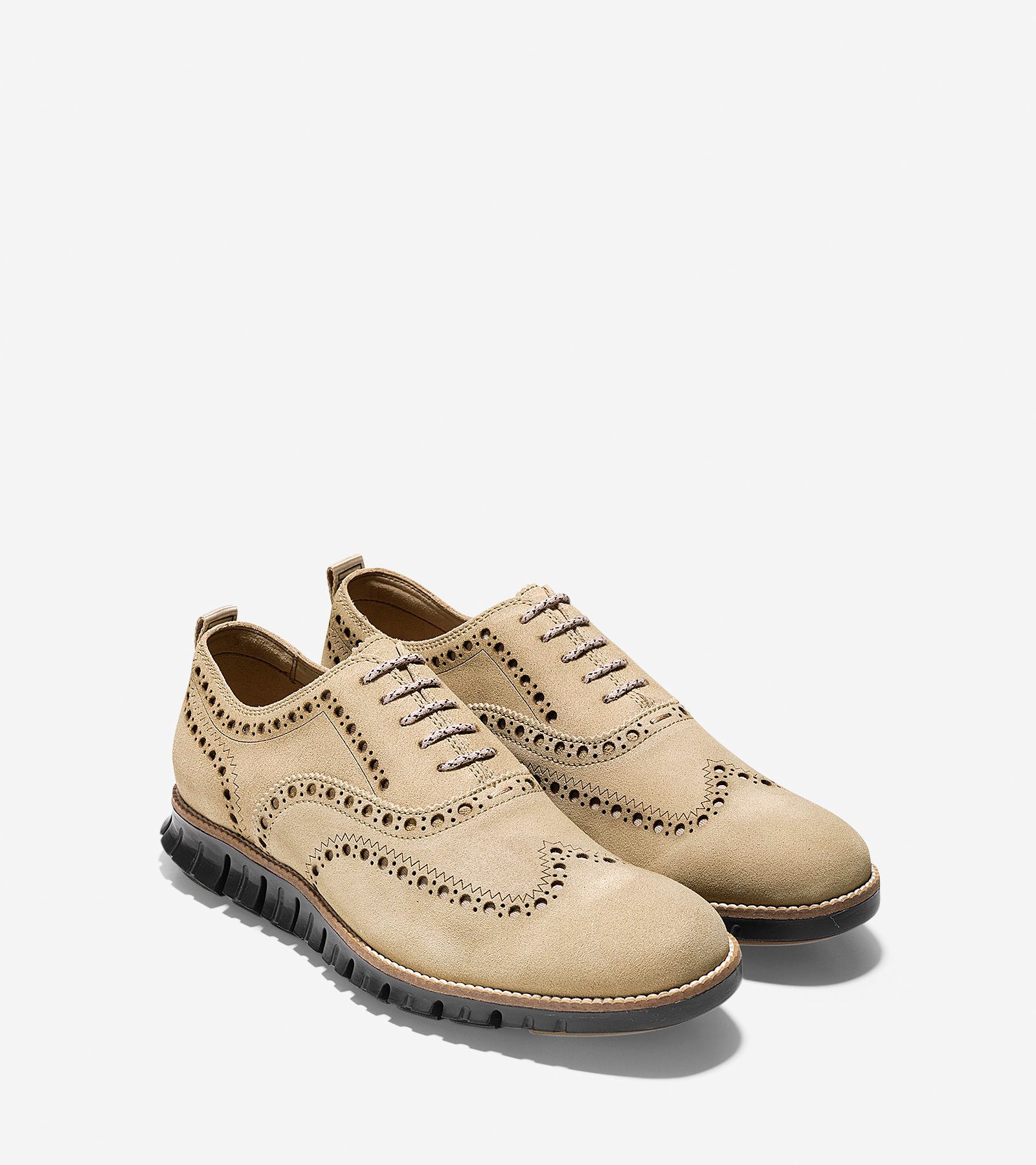 ColeHaan-ZERØGRAND Wingtip Oxford-c26390-Barley Suede-dark Roast