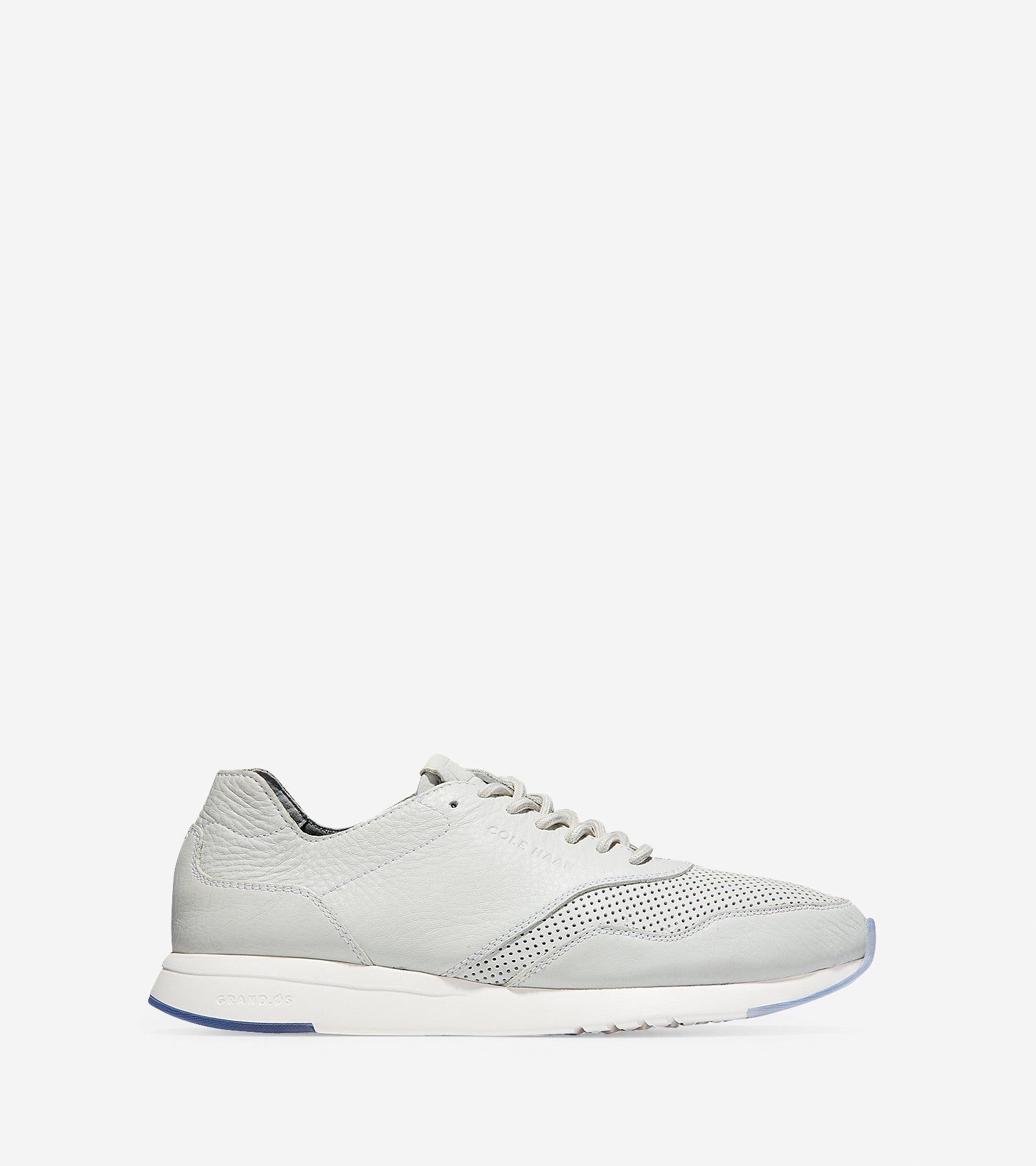 ColeHaan-GrandPrø Running Sneaker-c27275-Chalk Tumbled Perforated Leather