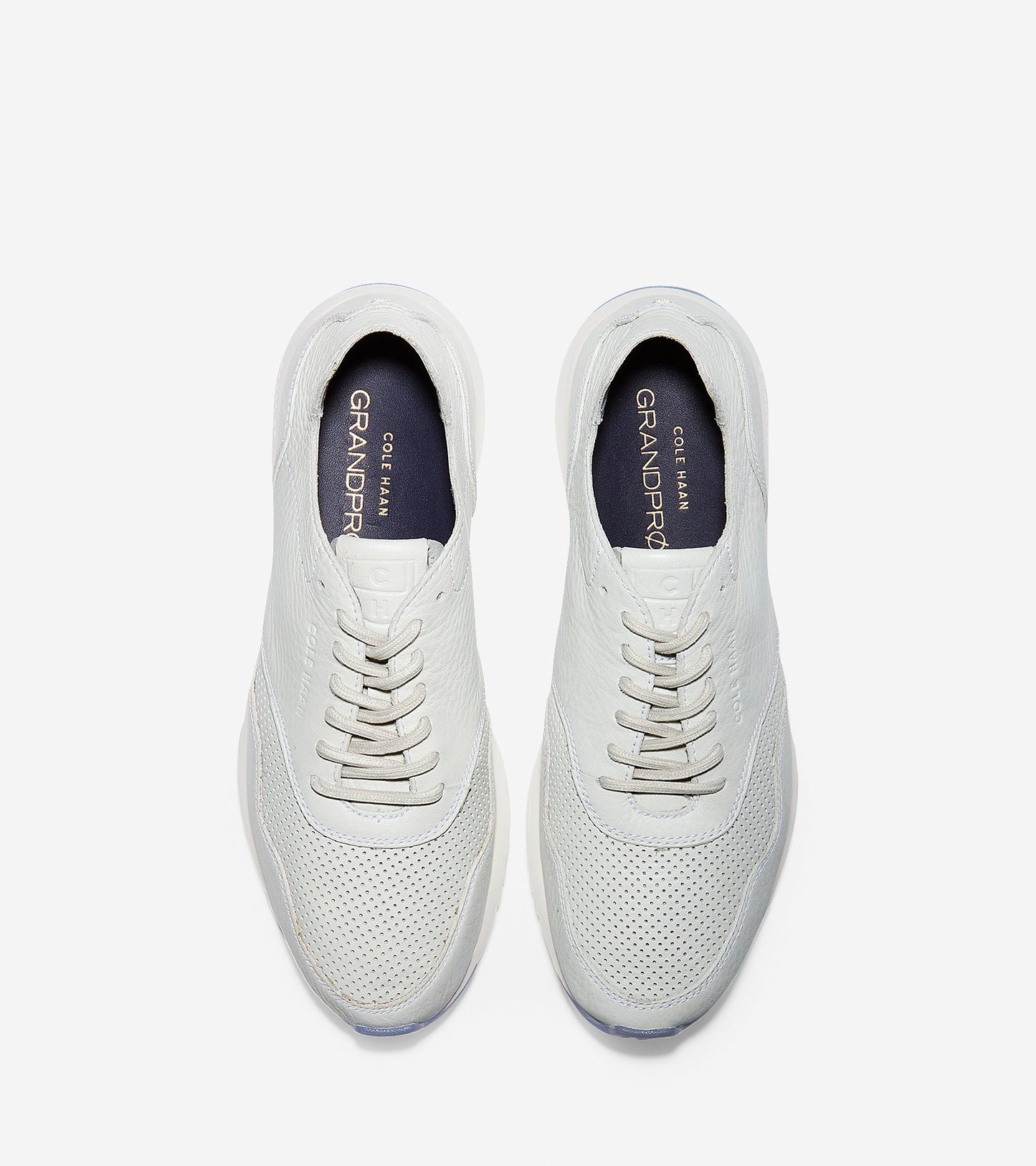 ColeHaan-GrandPrø Running Sneaker-c27275-Chalk Tumbled Perforated Leather