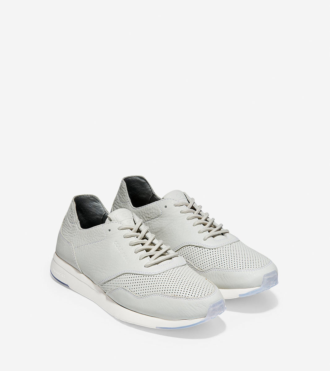 ColeHaan-GrandPrø Running Sneaker-c27275-Chalk Tumbled Perforated Leather
