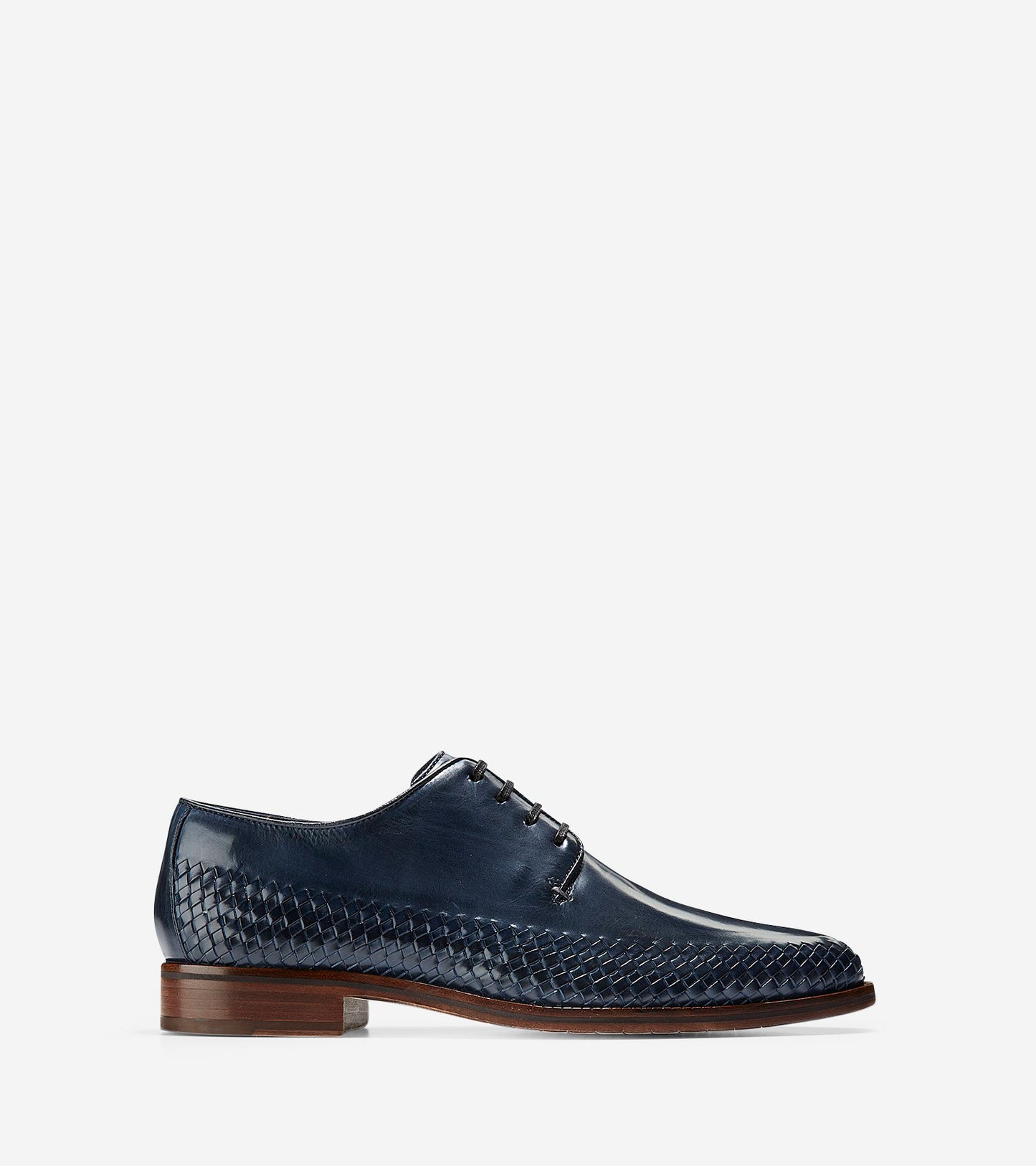 ColeHaan-Washington Grand Woven Plain Toe Oxford-c27577-Navy Ink Woven