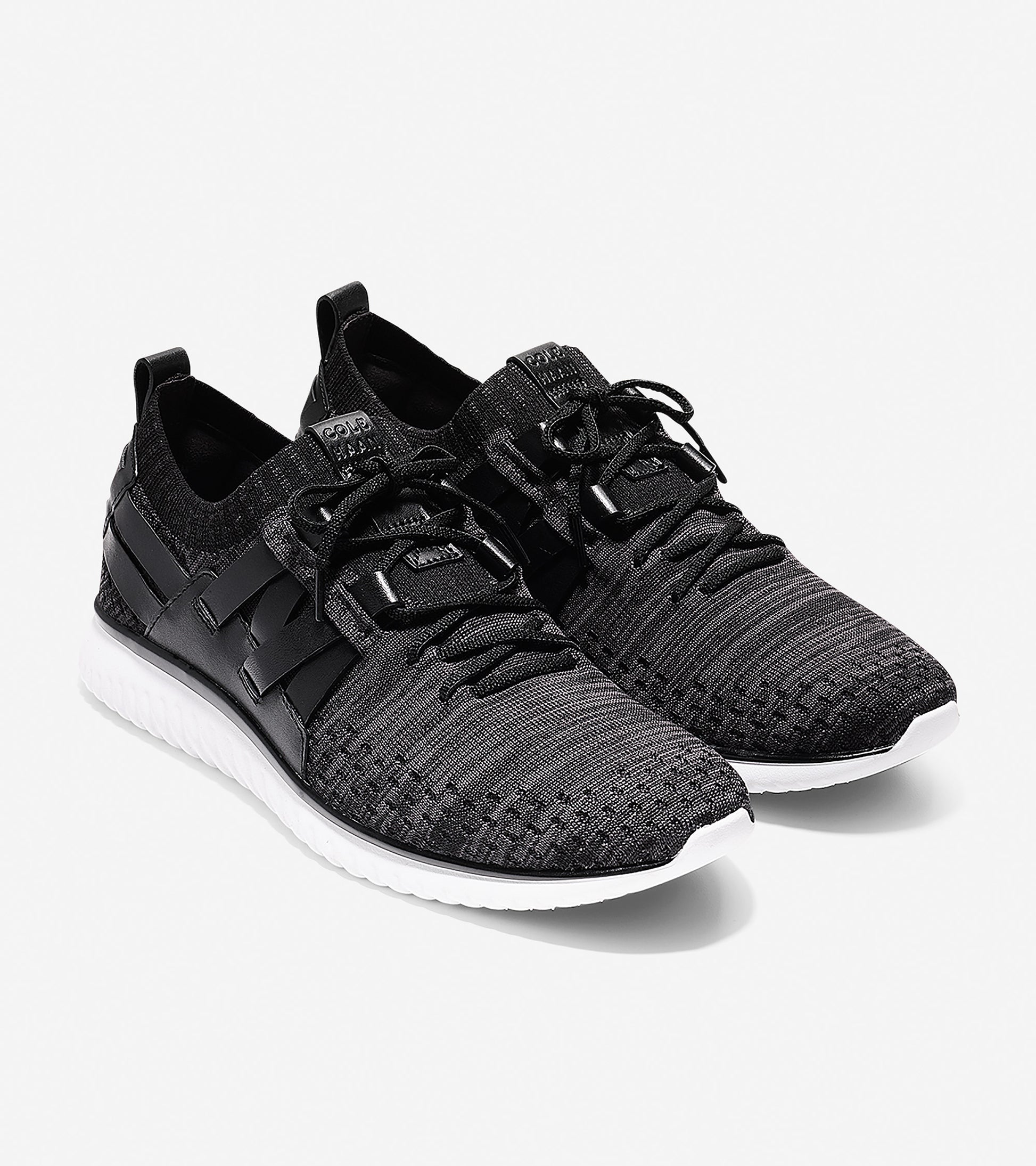 ColeHaan-GrandMøtion Woven Sneaker-c27736-Magnet-black Knit