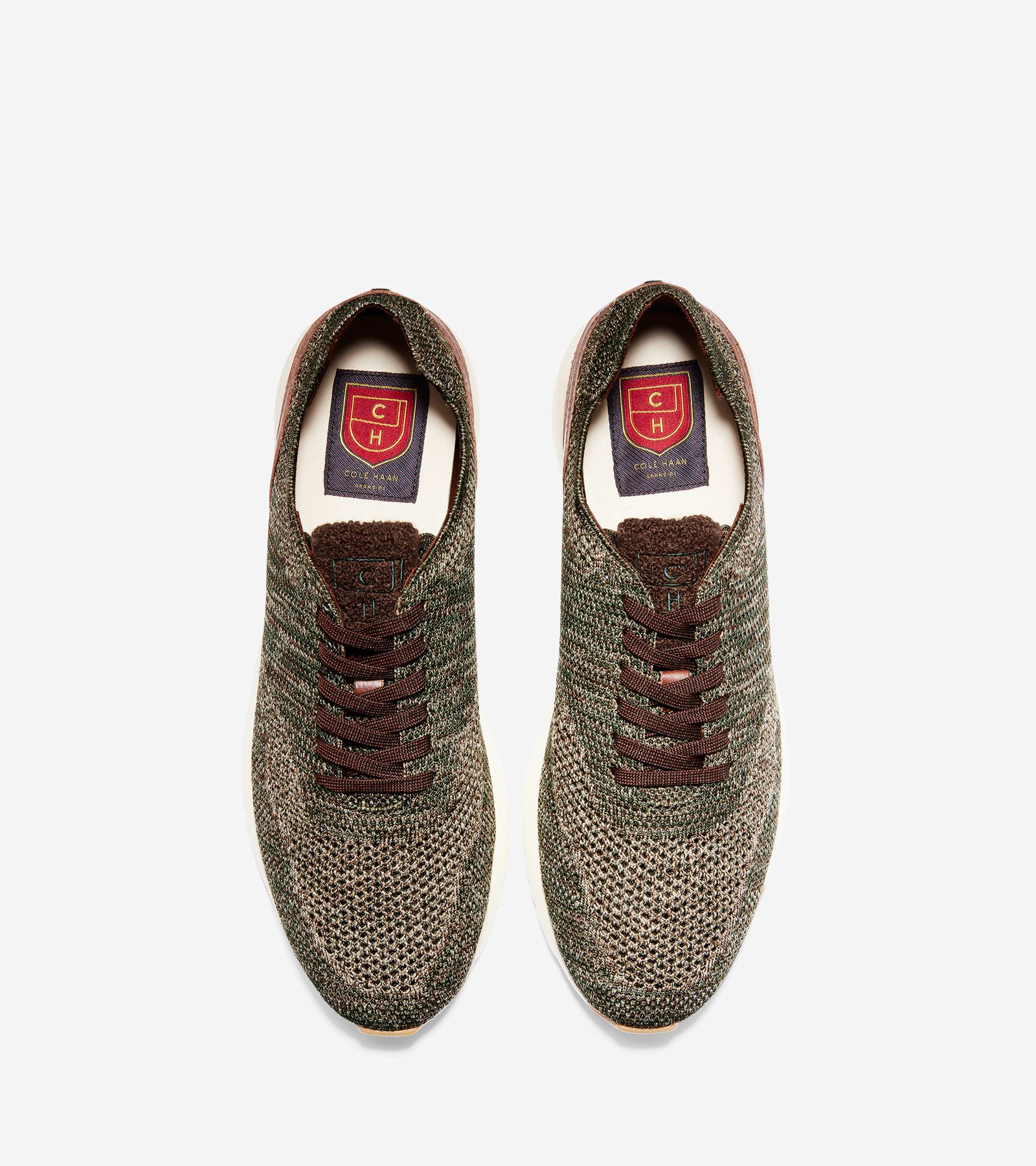 ColeHaan-GrandPrø Running Sneaker-c28316-Deep Forest-lambs Wool Knit