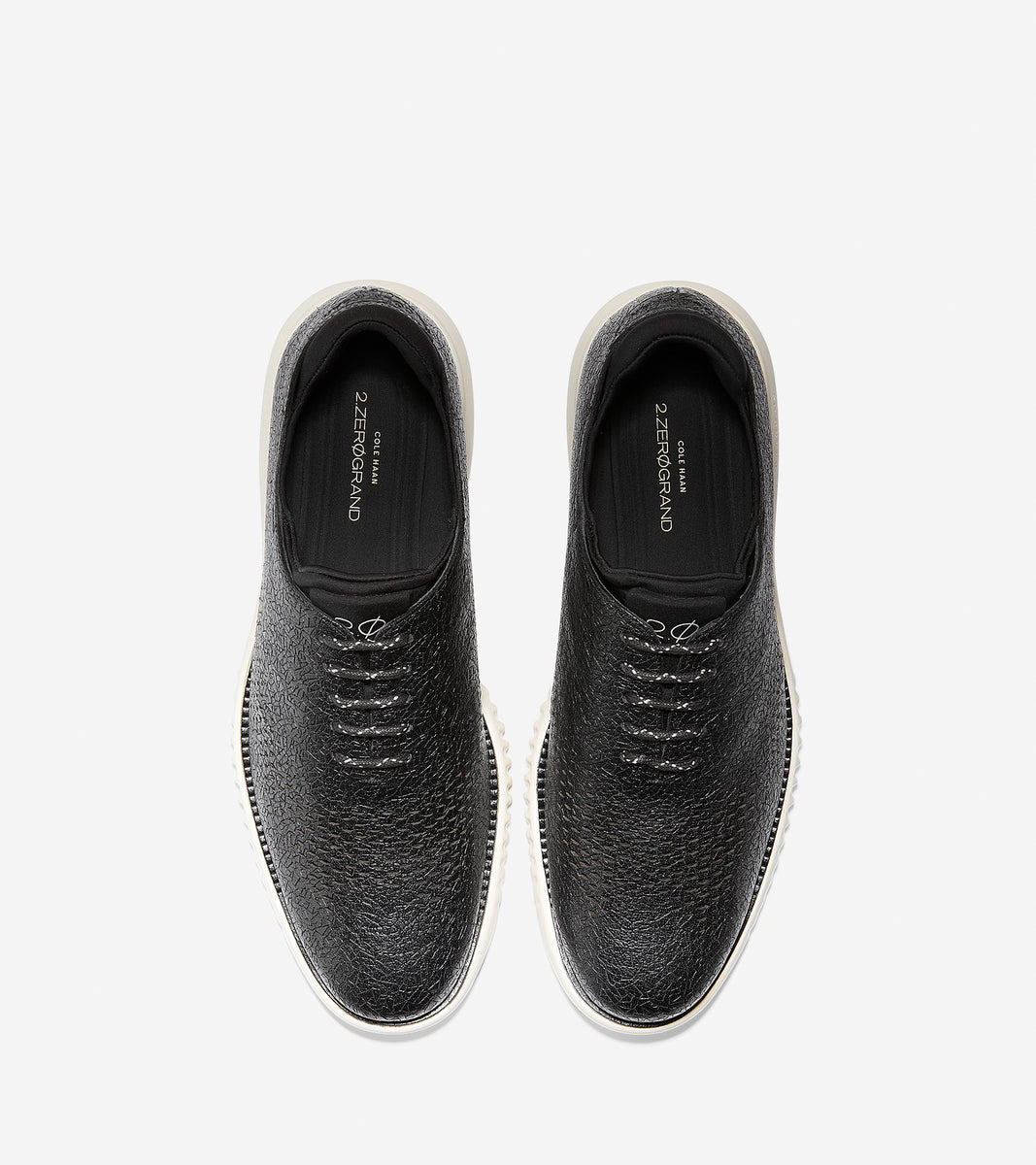 ColeHaan-2.ZERØGRAND Lined Laser Wingtip Oxford-c28587-Black Textured Leather-ivory