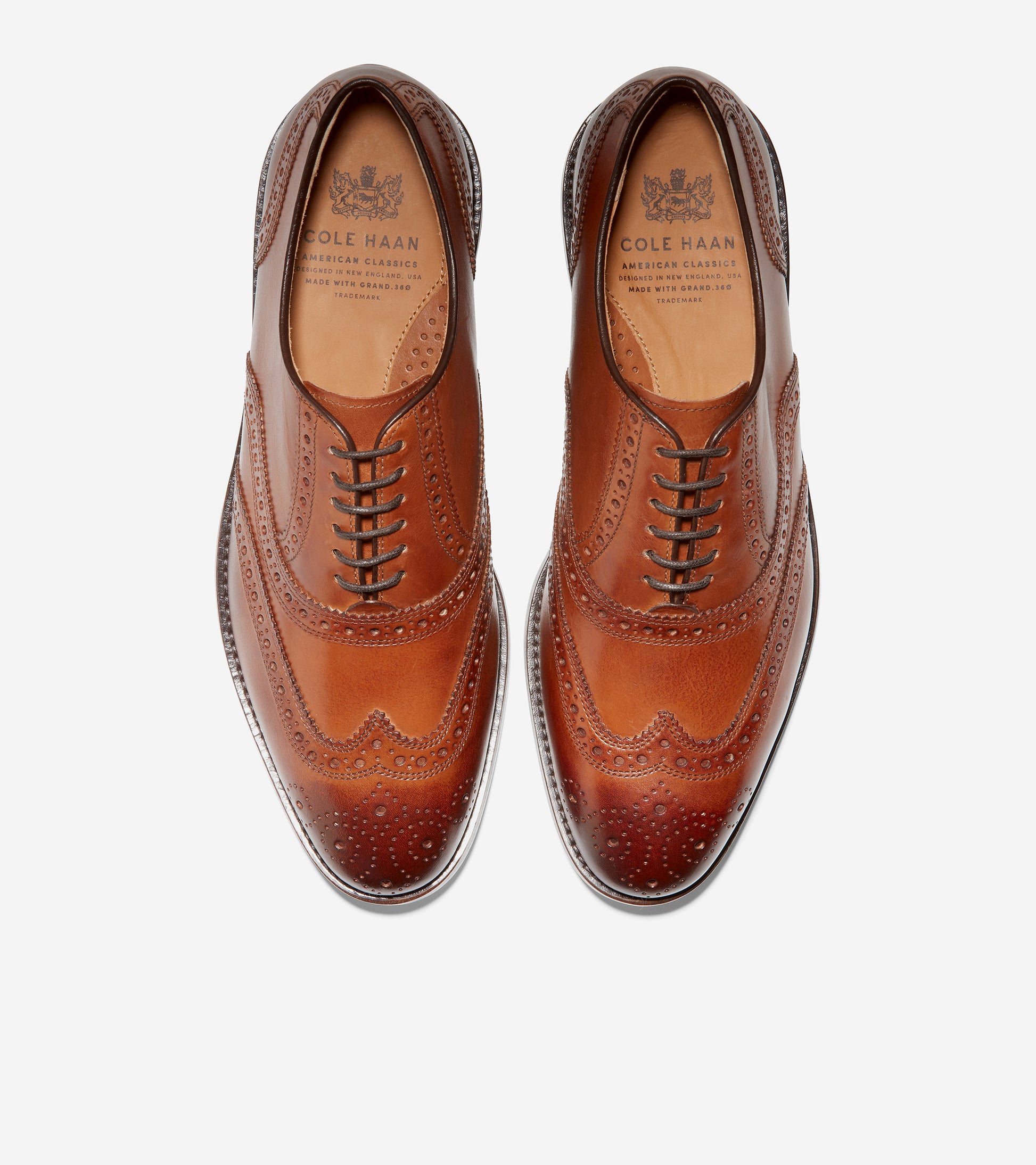 ColeHaan-Cole Haan American Classic Kneeland Brogue Wingtip Oxford-c29539-British Tan