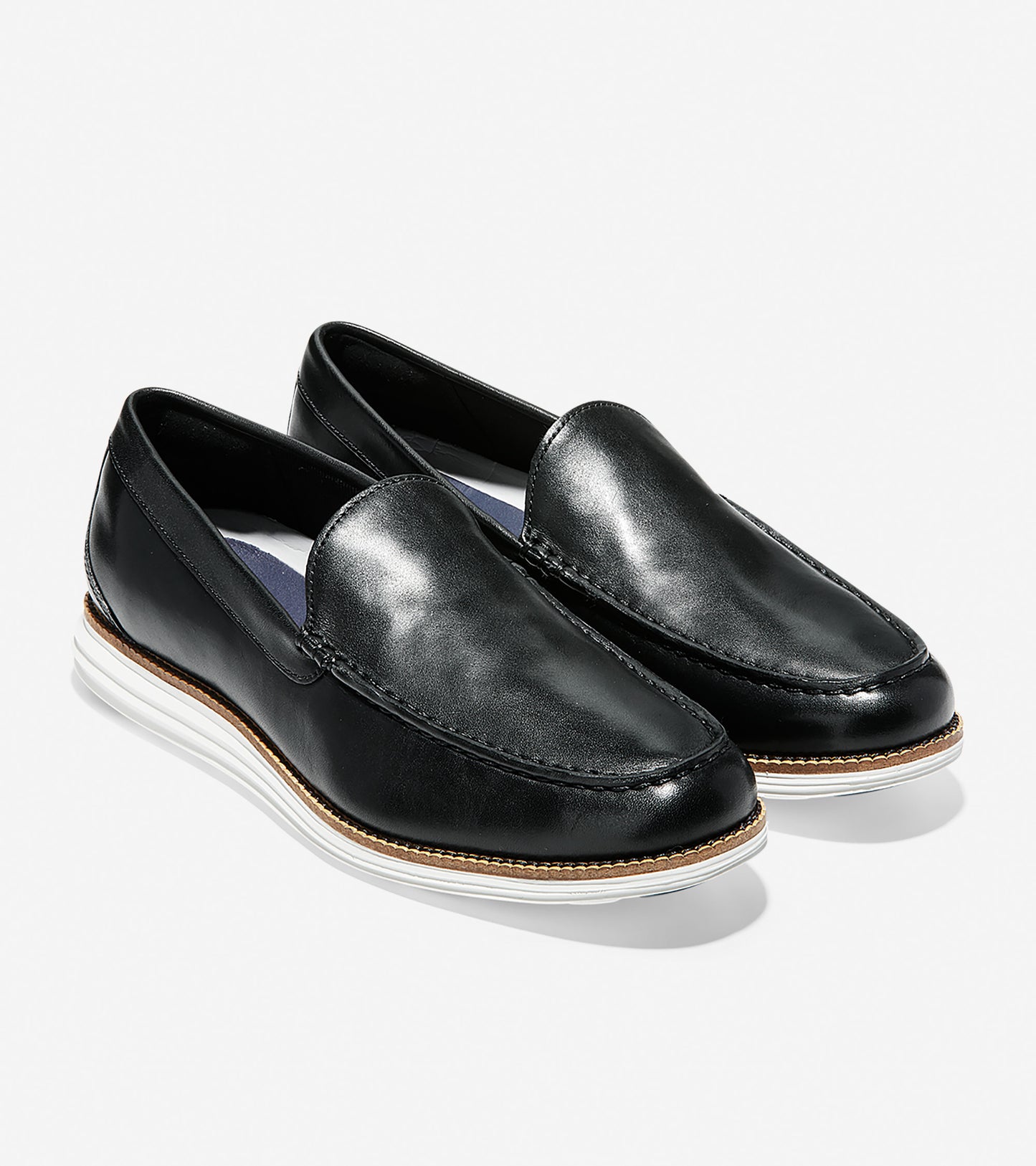 ColeHaan-ØriginalGrand Venetian Loafer-c29696-Black Leather-Ivory