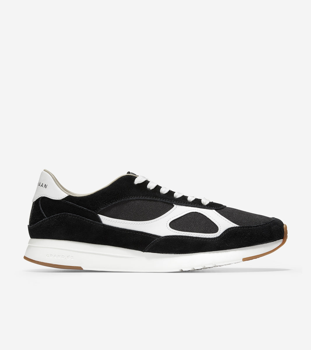 ColeHaan-GrandPrø Classic Running Sneaker-c29862-Black Suede-optic White