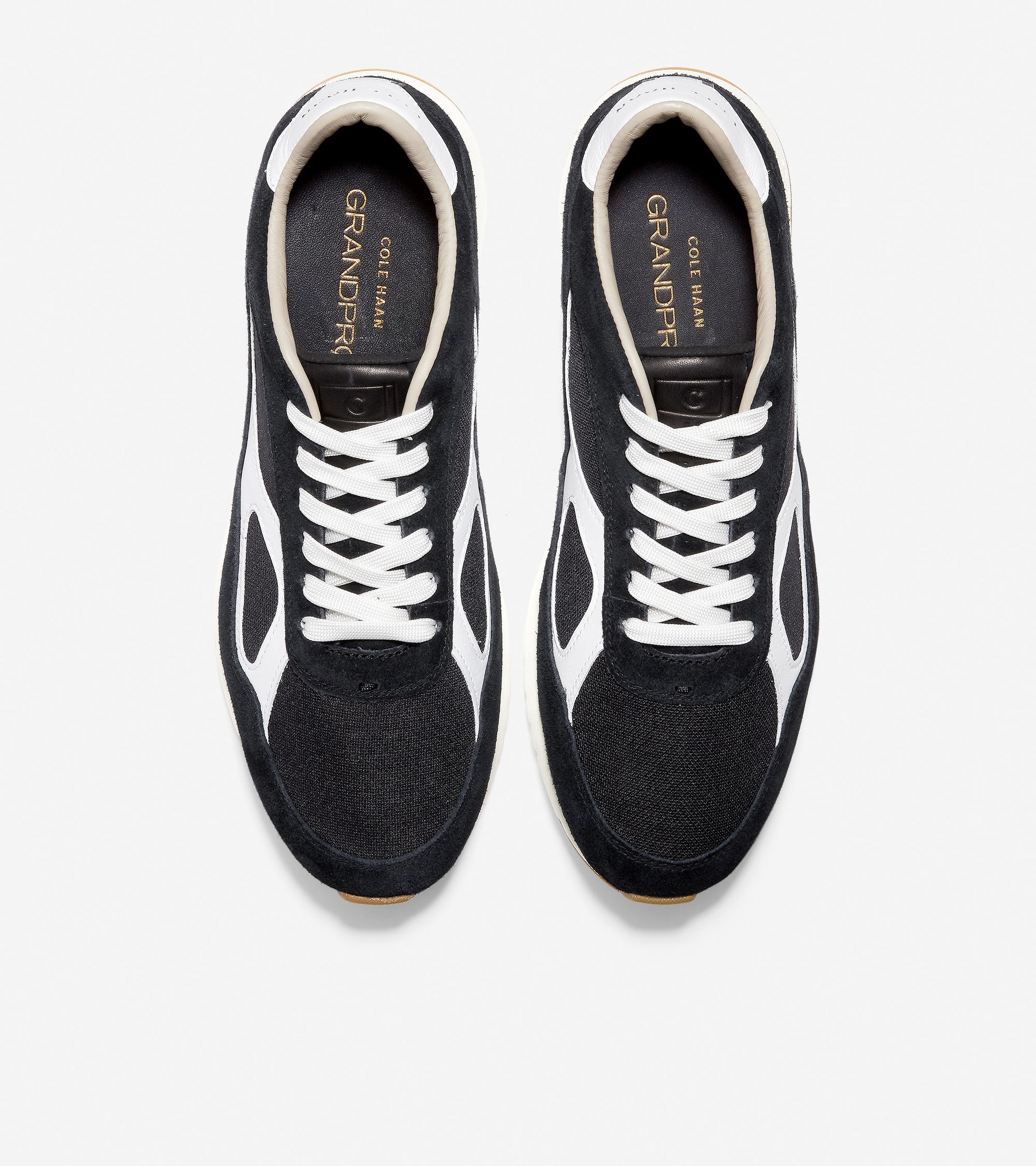 ColeHaan-GrandPrø Classic Running Sneaker-c29862-Black Suede-optic White