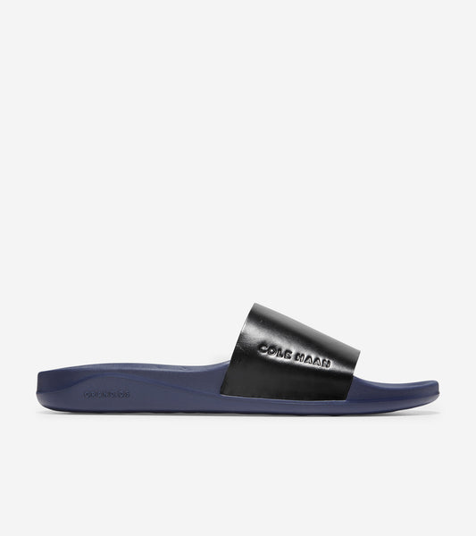 ColeHaan-GrandPrø Slide Sandal-c30548-Black-Marine Blue