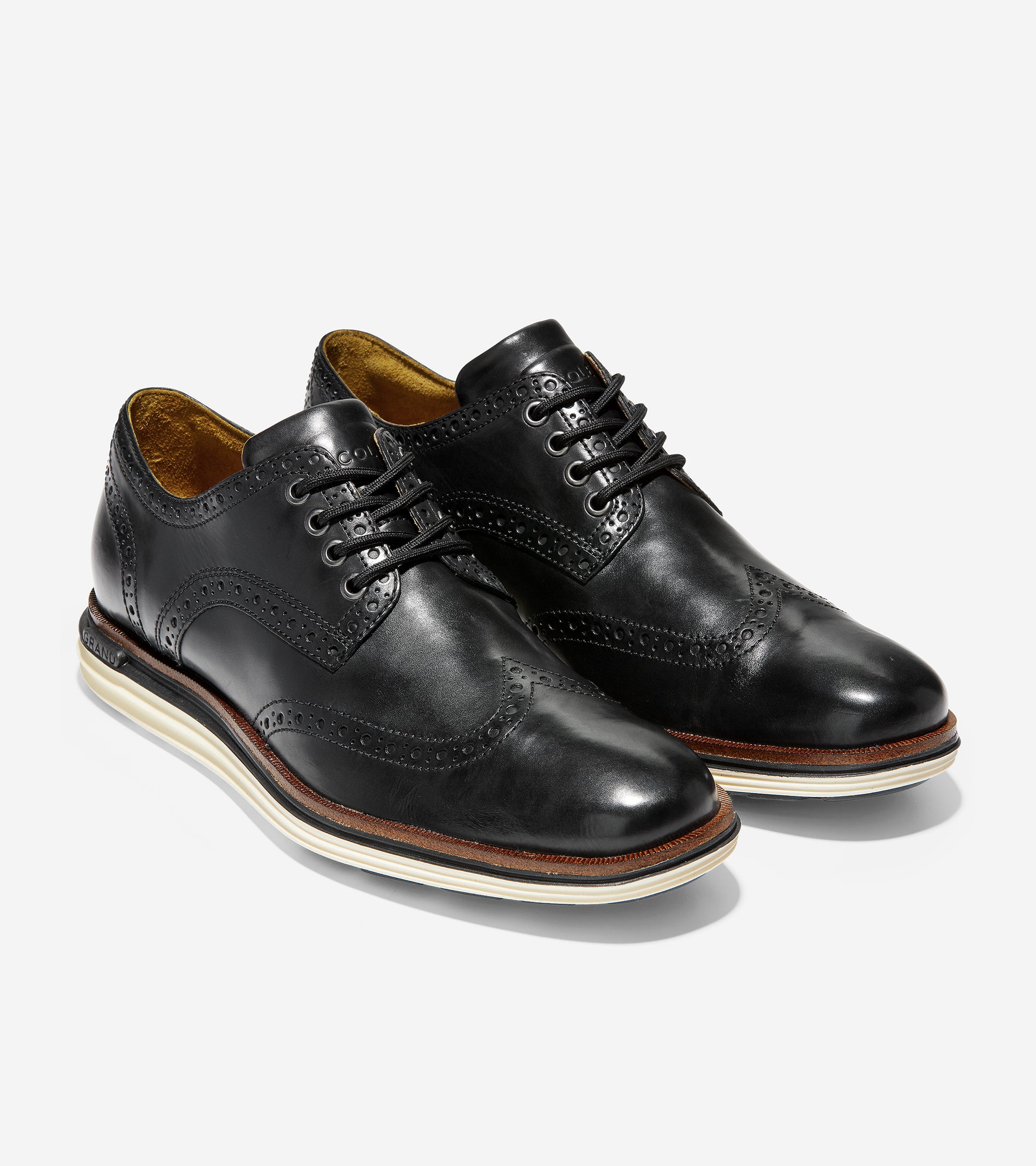 ColeHaan-ØriginalGrand Lux Wingtip Oxford-c31545-Black Leather