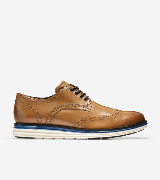 ColeHaan-ØriginalGrand Lux Wingtip Oxford-c31549-Safari Leather-True Blue-Ivory