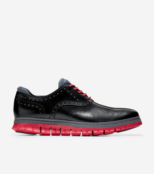 ColeHaan-ZERØGRAND Wingtip Oxford-c31677-Black-Tango Red