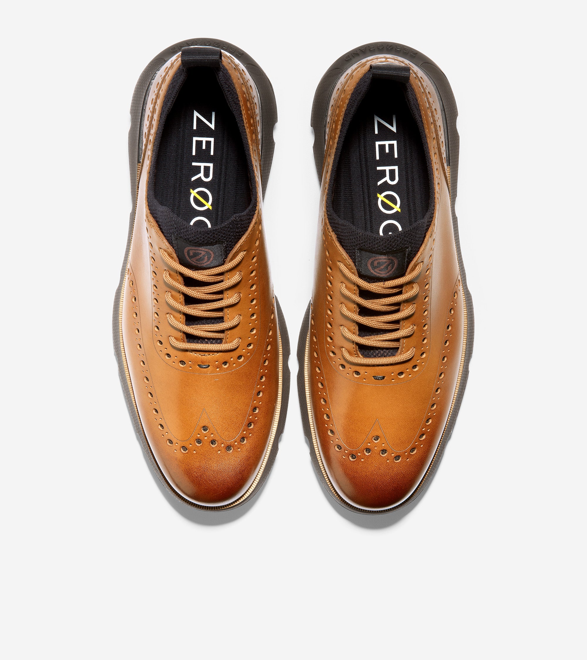 Zerogrand wingtip shops oxford british tan