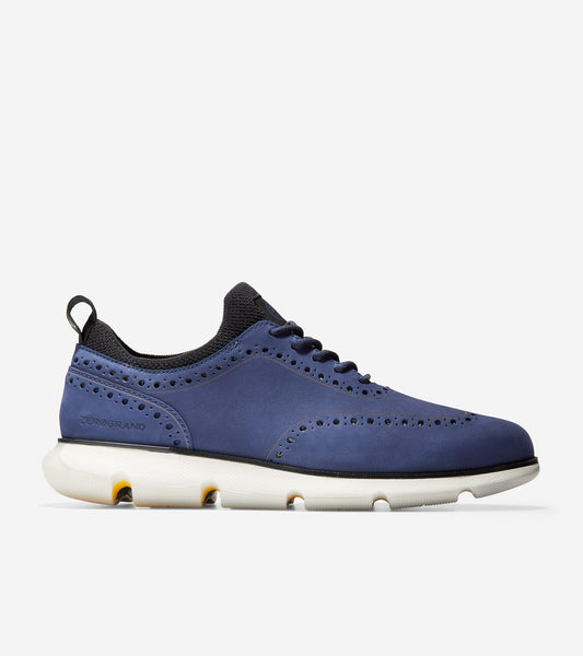 ColeHaan-4.ZERØGRAND Wingtip Oxford-c31887-Marine Blue Nubuck-Lunar Rock