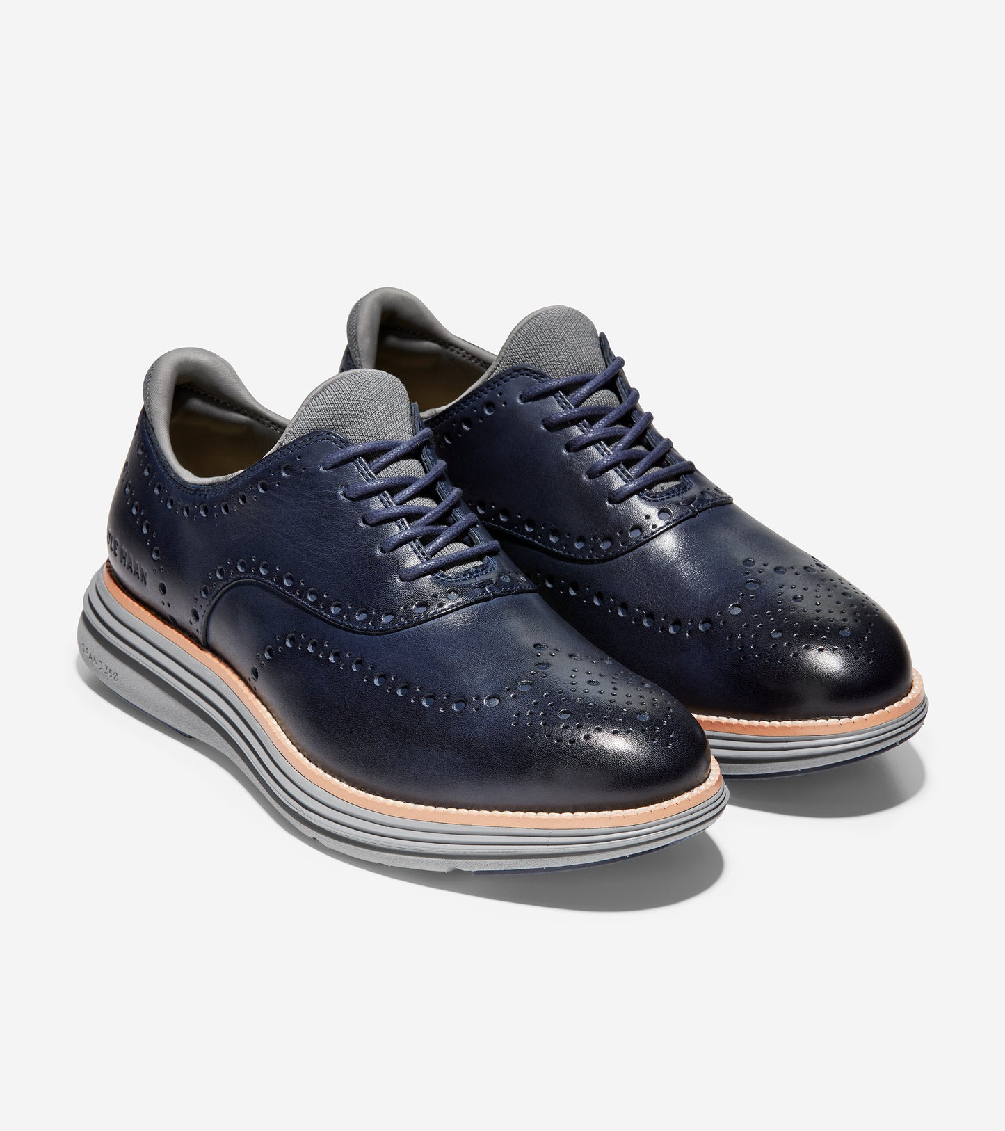 ColeHaan-ØriginalGrand Ultra Wingtip Oxford-c32060-Marine Blue Leather-Sleet