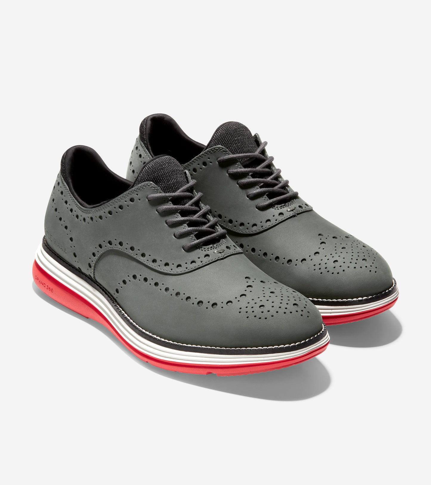 ColeHaan-ØriginalGrand Ultra Wingtip Oxford-c32069-Grey Pinstripe Nubuck-Flame