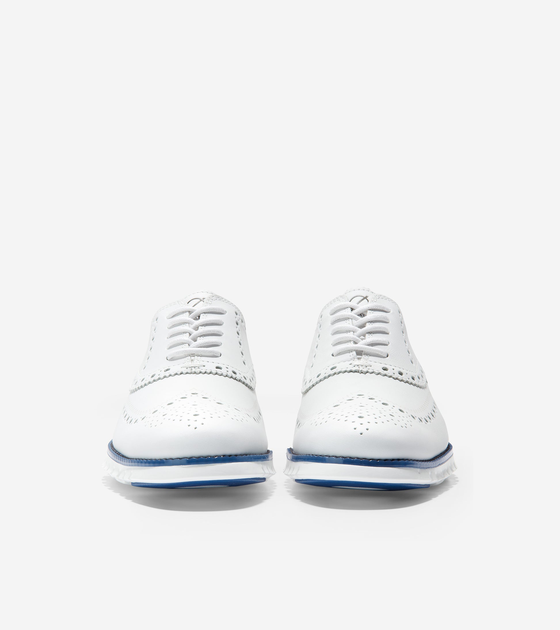 ColeHaan-ZERØGRAND Wingtip Oxford-c32123-Optic White Leather-True Blue