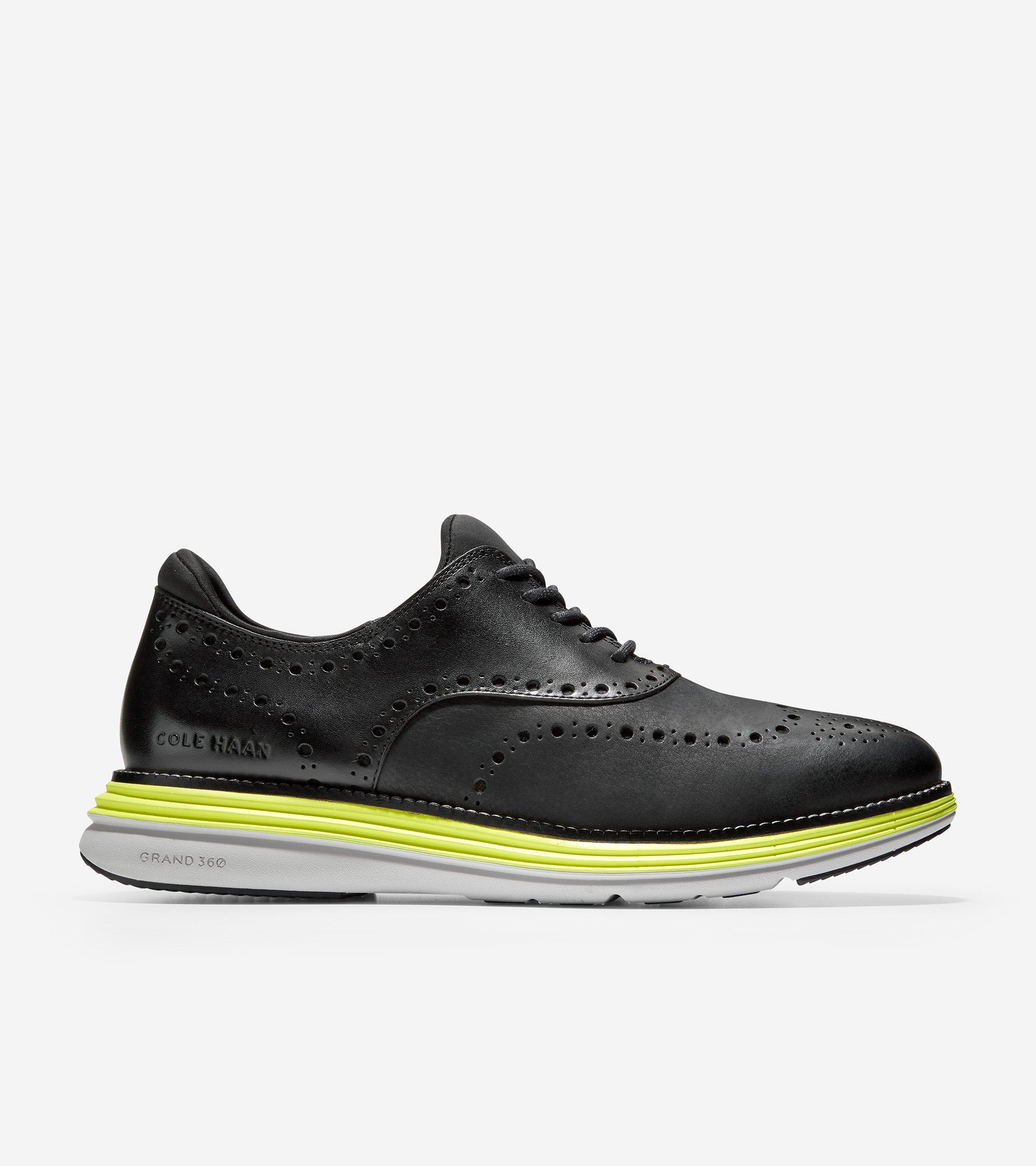 OriginalGrand Ultra Wingtip Oxford C33670 BLACK SAFETY YELLOW Cole Haan Saudi Arabia