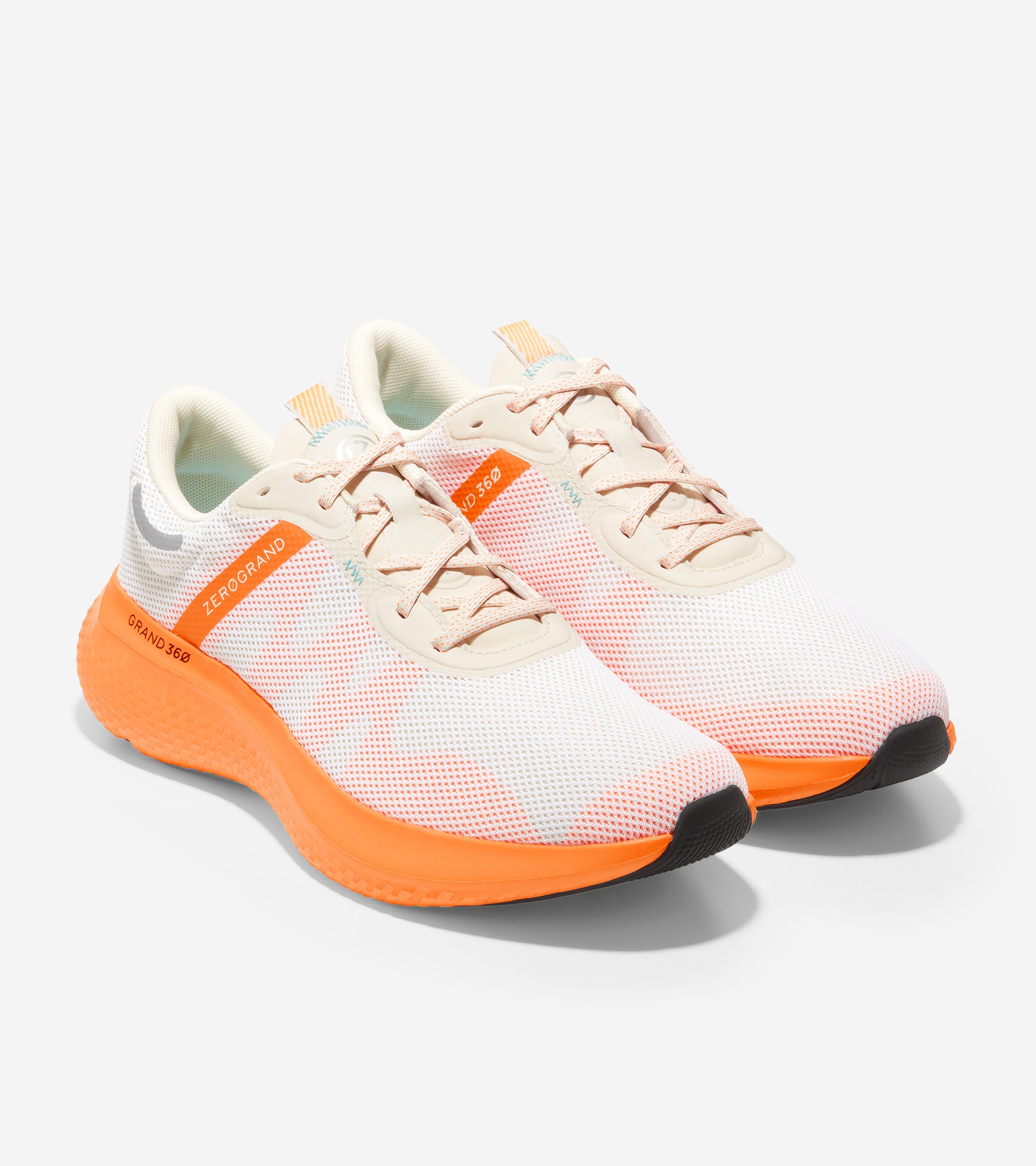 ColeHaan-ZERØGRAND Outpace 2 Running Shoe-c34290-Optic White-Shocking Orange