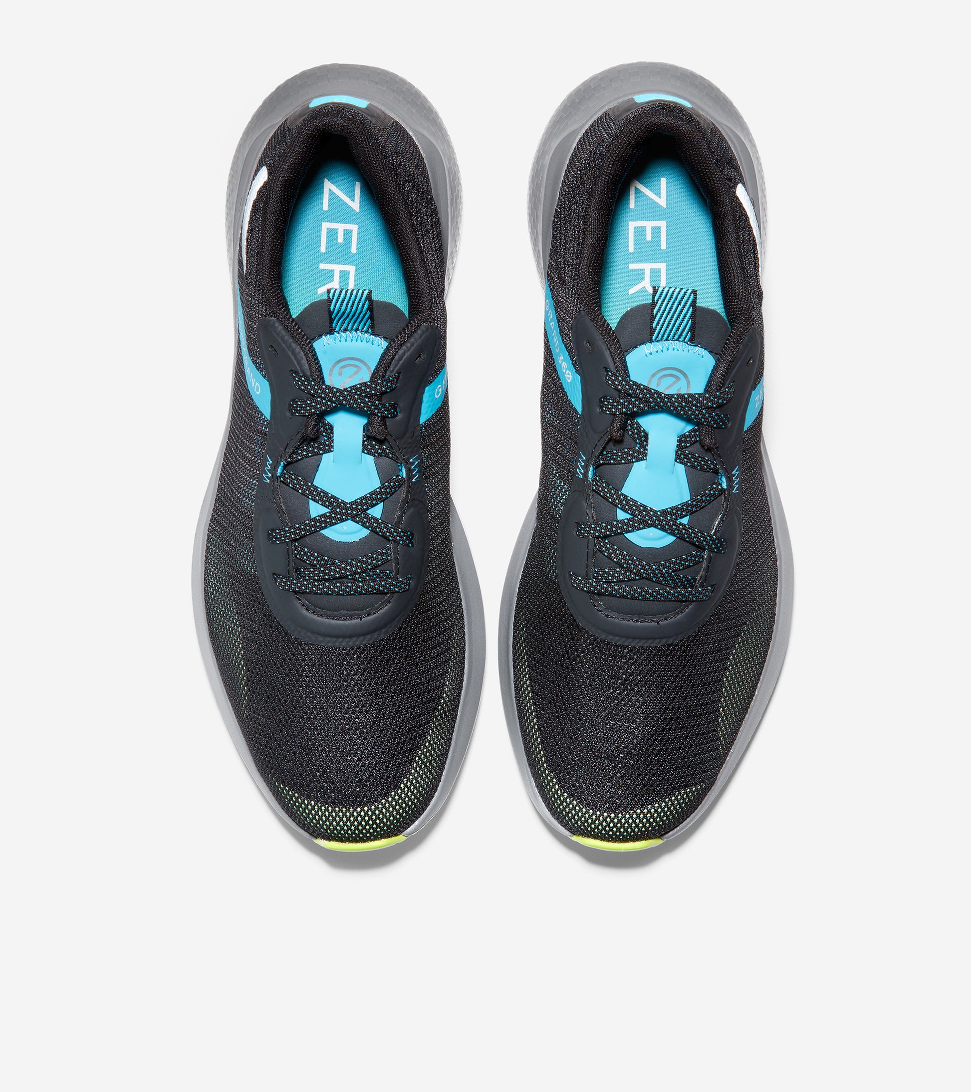 ColeHaan-ZERØGRAND Outpace 2 Running Shoe-c34294-Black-Cyan-Lime