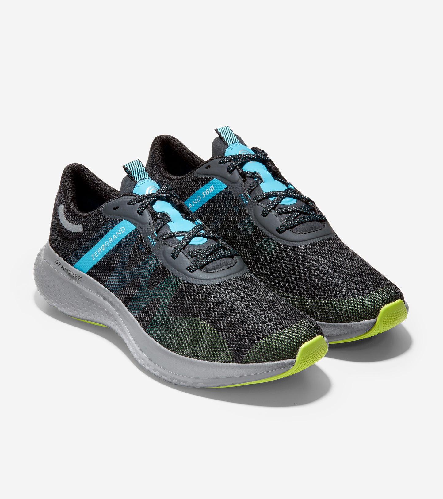 ColeHaan-ZERØGRAND Outpace 2 Running Shoe-c34294-Black-Cyan-Lime