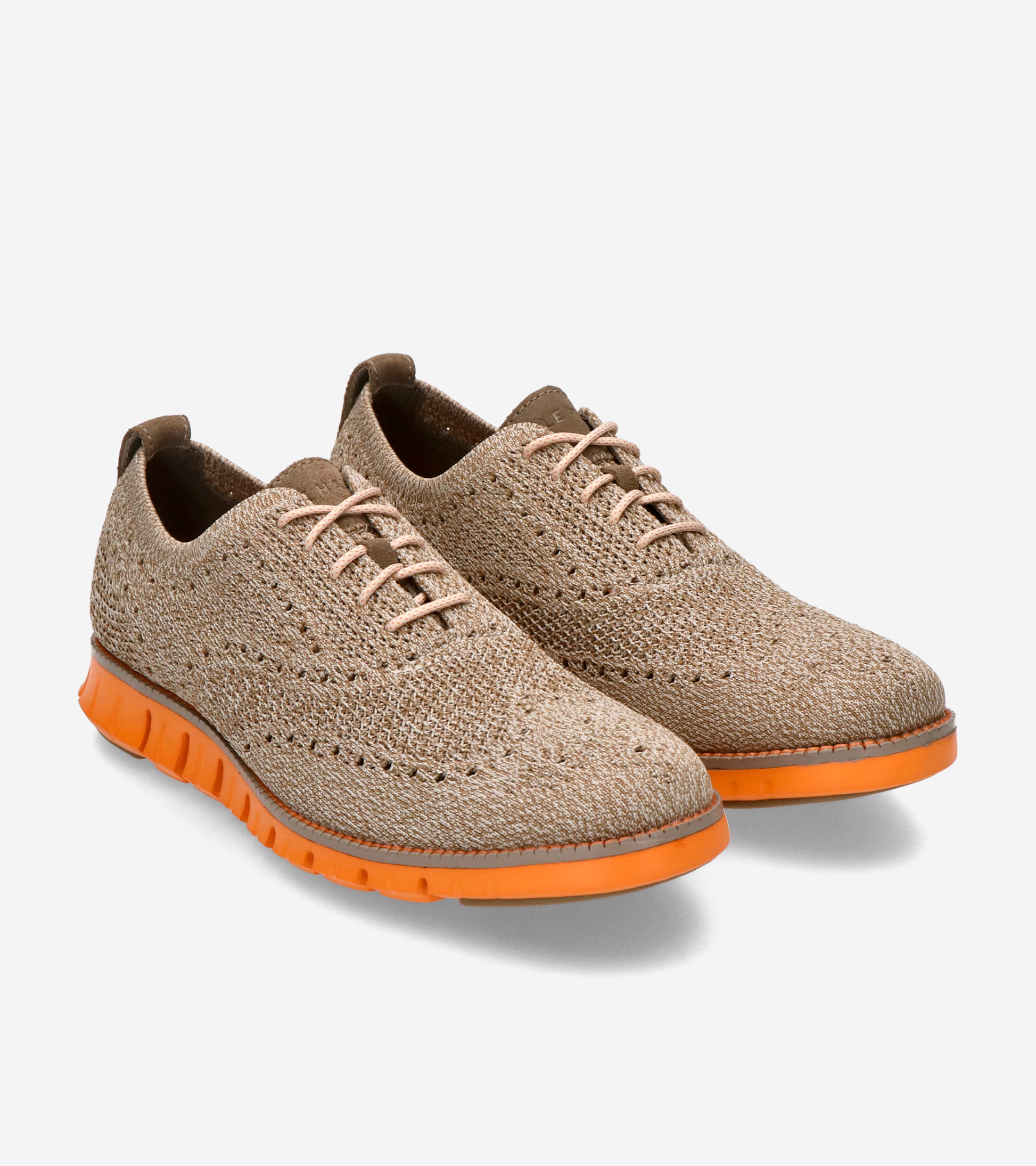 ColeHaan-ZERØGRAND Wingtip Oxford-c34313-Cement Stitchlite™-Vibrant Orange