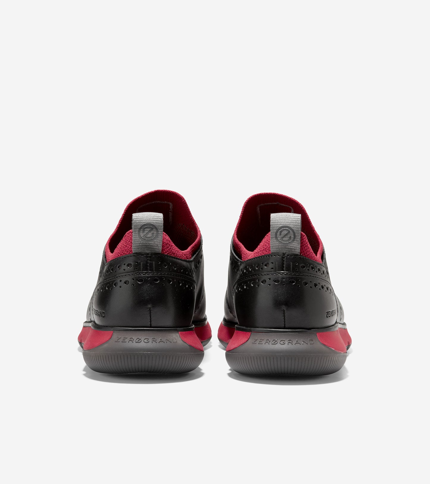 c34401-4.ZERØGRAND Wingtip Oxford-Black-Rio Red