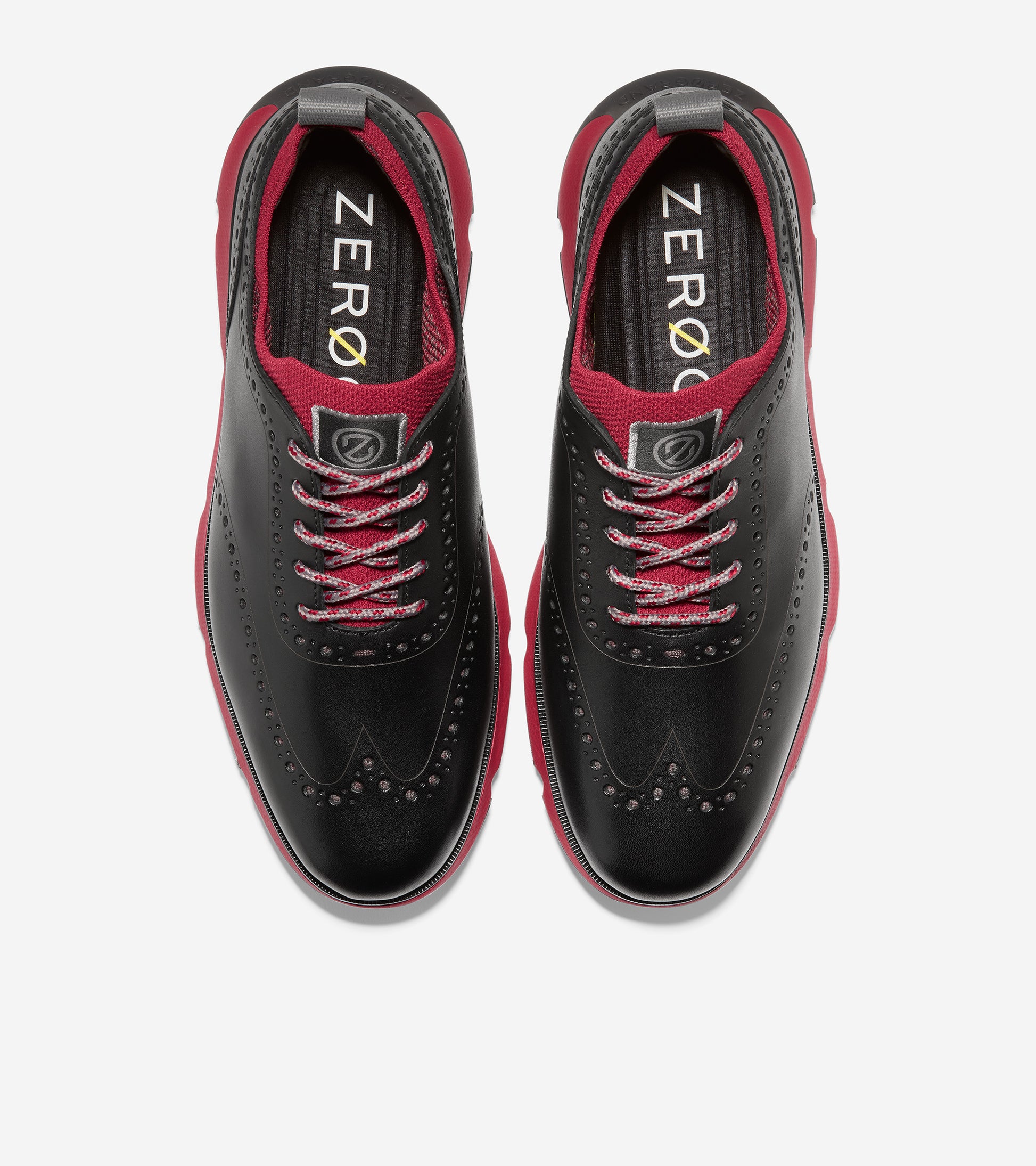c34401-4.ZERØGRAND Wingtip Oxford-Black-Rio Red