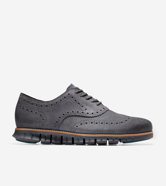 c34408-ZERØGRAND Wingtip Oxford-Charcoal Grey-Magnet