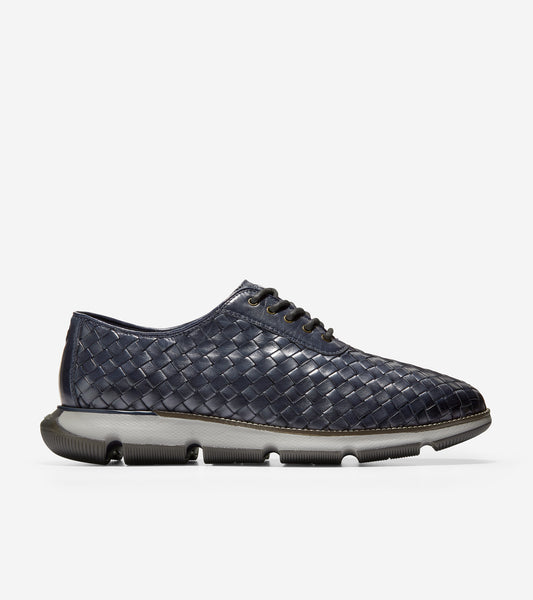 c34795-Men's 4.ZERØGRAND Hand-Woven Oxford-Marine Blue-Ironstone