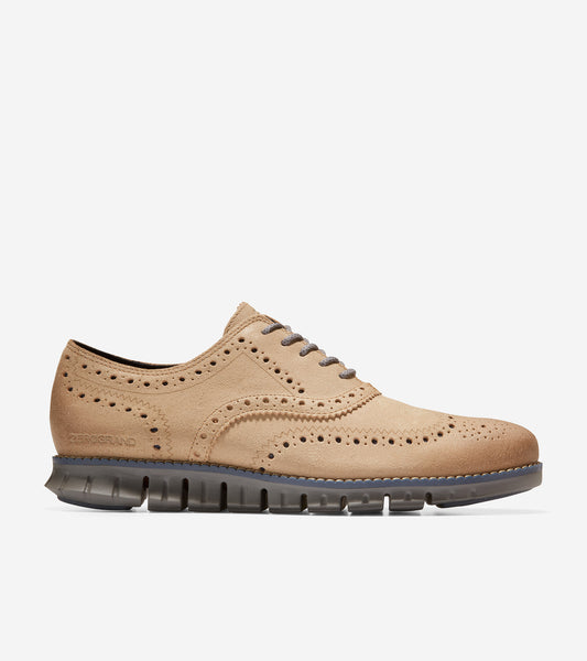 c35236-ZERØGRAND Wingtip Oxford-Birch-Charcoal Grey