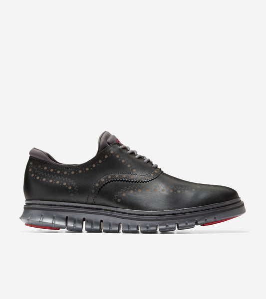 c35255-ZERØGRAND Wingtip Oxford-Black-Magnet