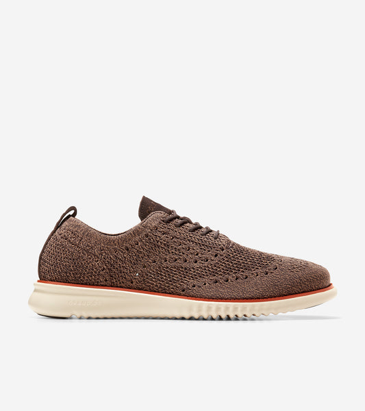 C35634-Men's 2.ZERØGRAND Wingtip Oxford-Dark Chocolate-Light Whiskey Stitchlite™
