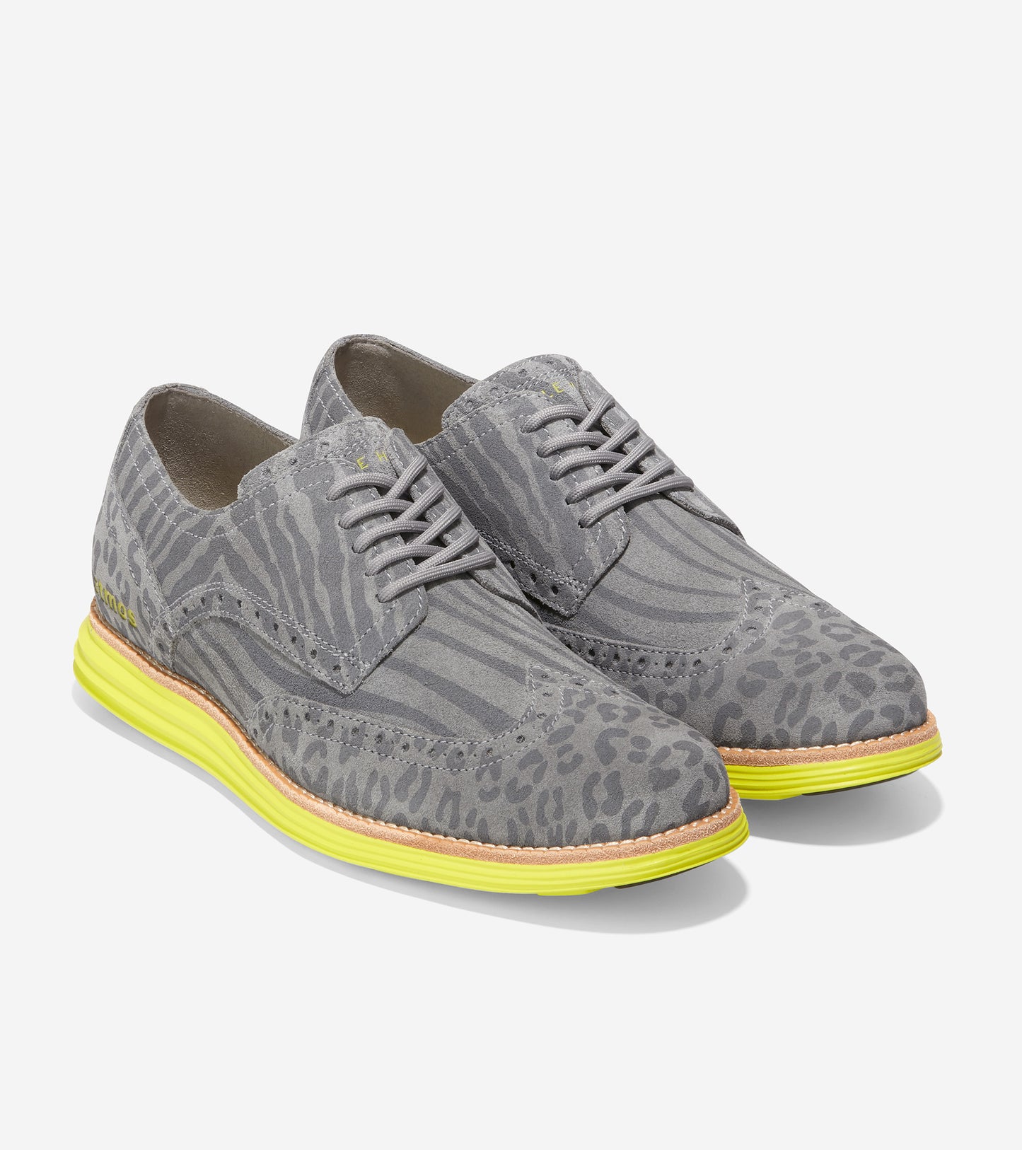 c36382-Cole Haan x atmos ØriginalGrand Wingtip Oxford-Ironstone-Multi Animal Print