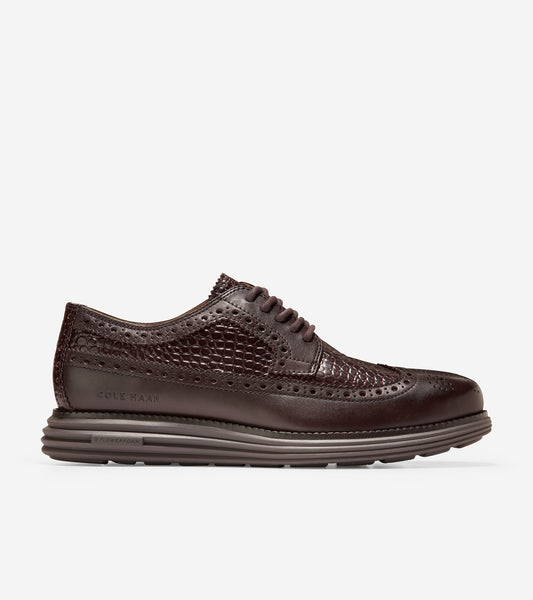 c36514-Men's ØriginalGrand Longwing Oxford-Chestnut Croc Print