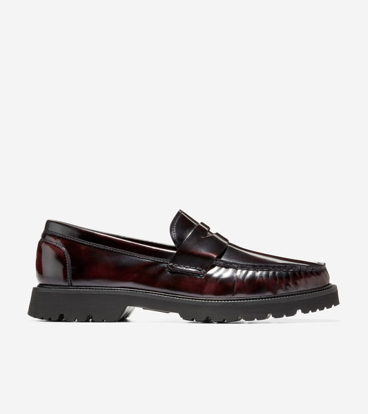 C36537-Men's American Classics Penny Loafer-Deep Burgundy-Black