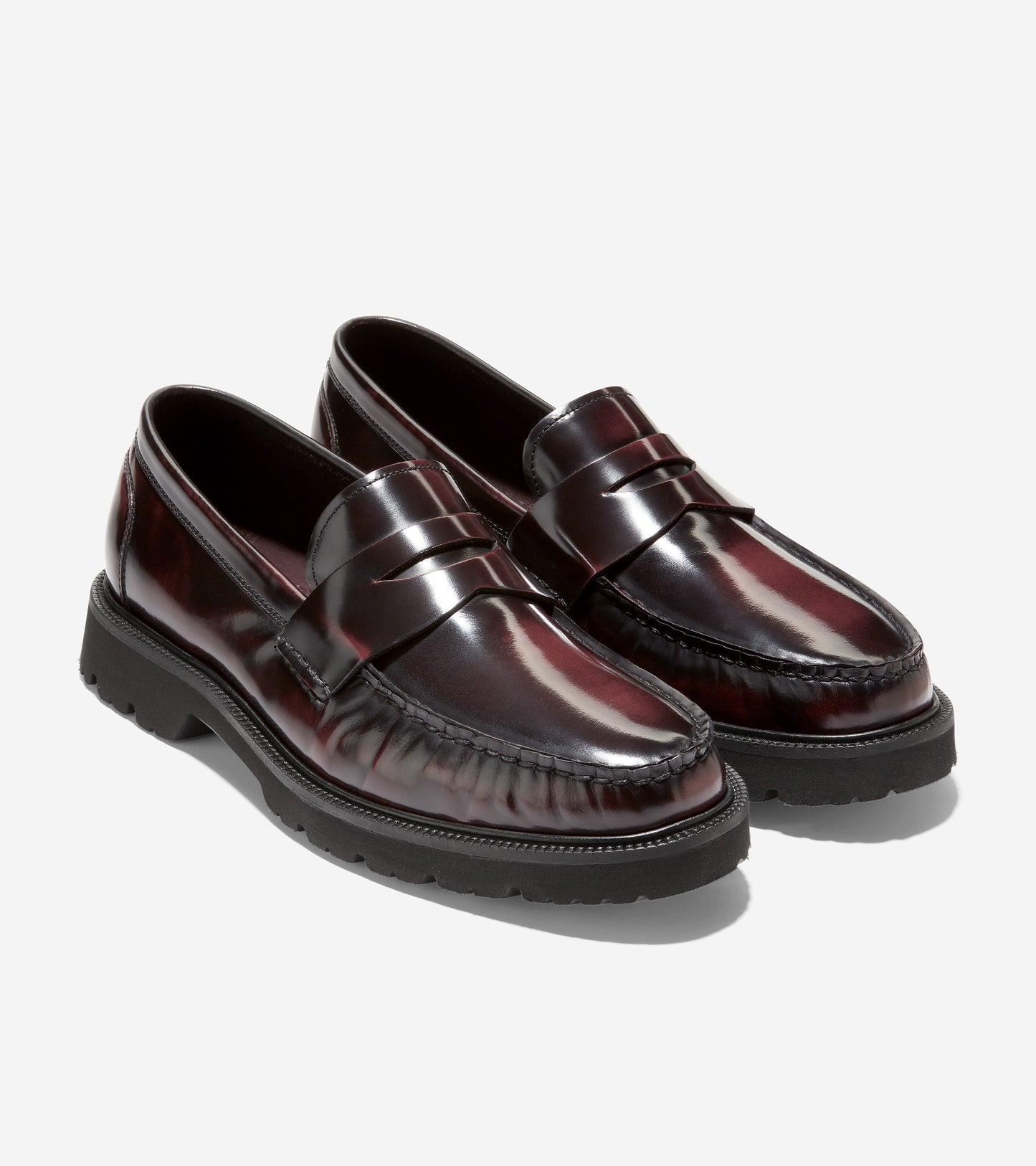 C36537-Men's American Classics Penny Loafer-Deep Burgundy-Black