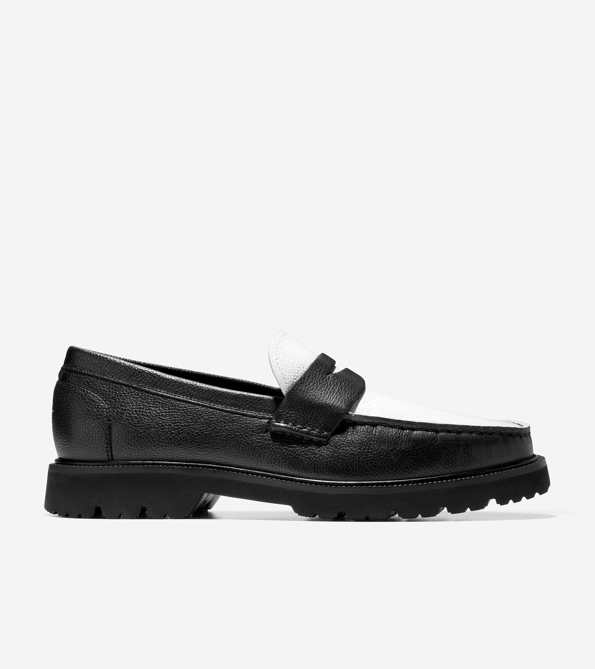 Cole haan black and white loafers online