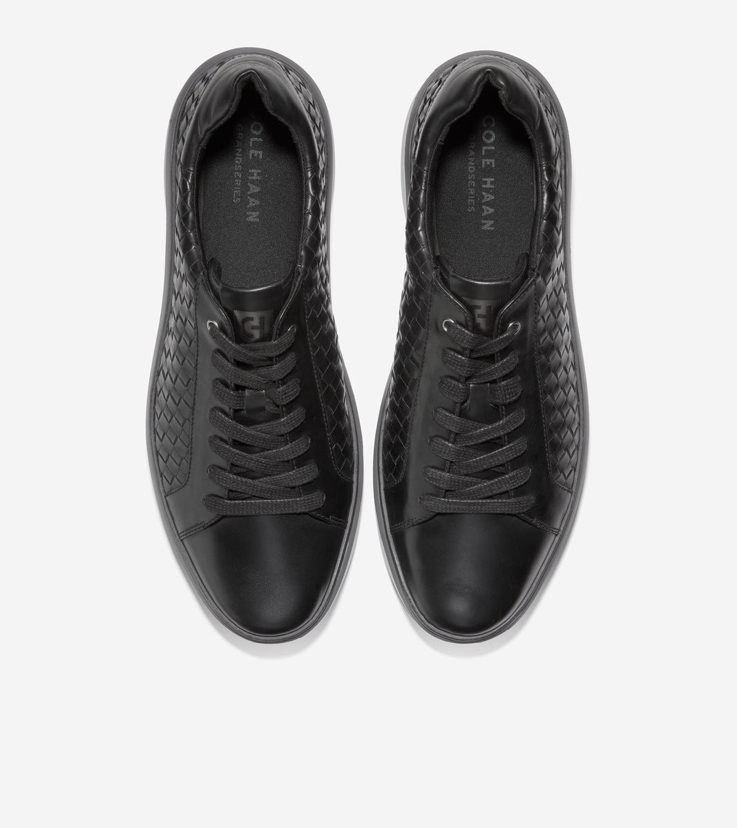 C37128-Men's GrandPrø Topspin Woven Lux Sneaker-Black-Pavement