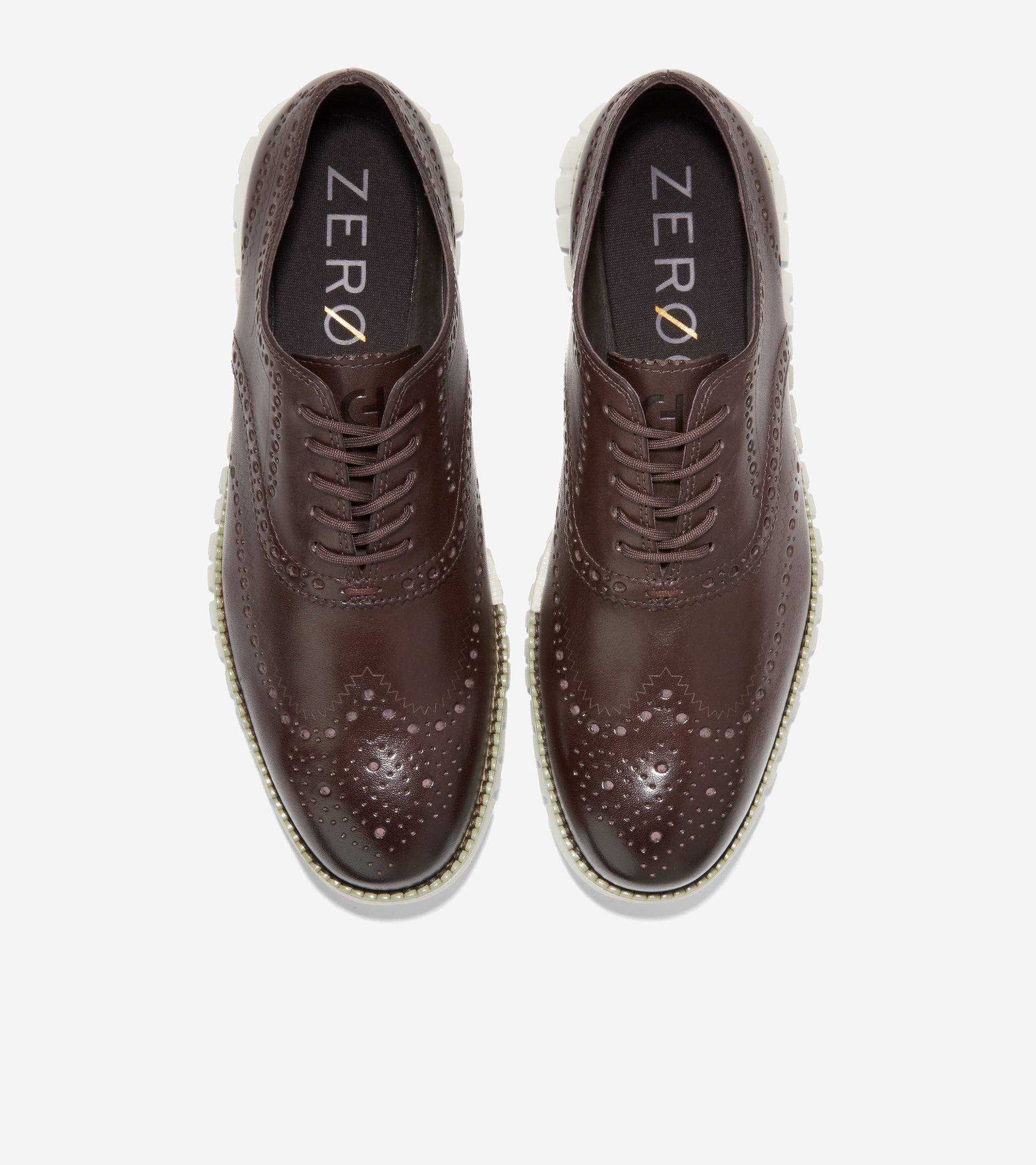 C37341-Men's ZERØGRAND Wingtip Oxford-Dark Chocolate-Gold Fusion