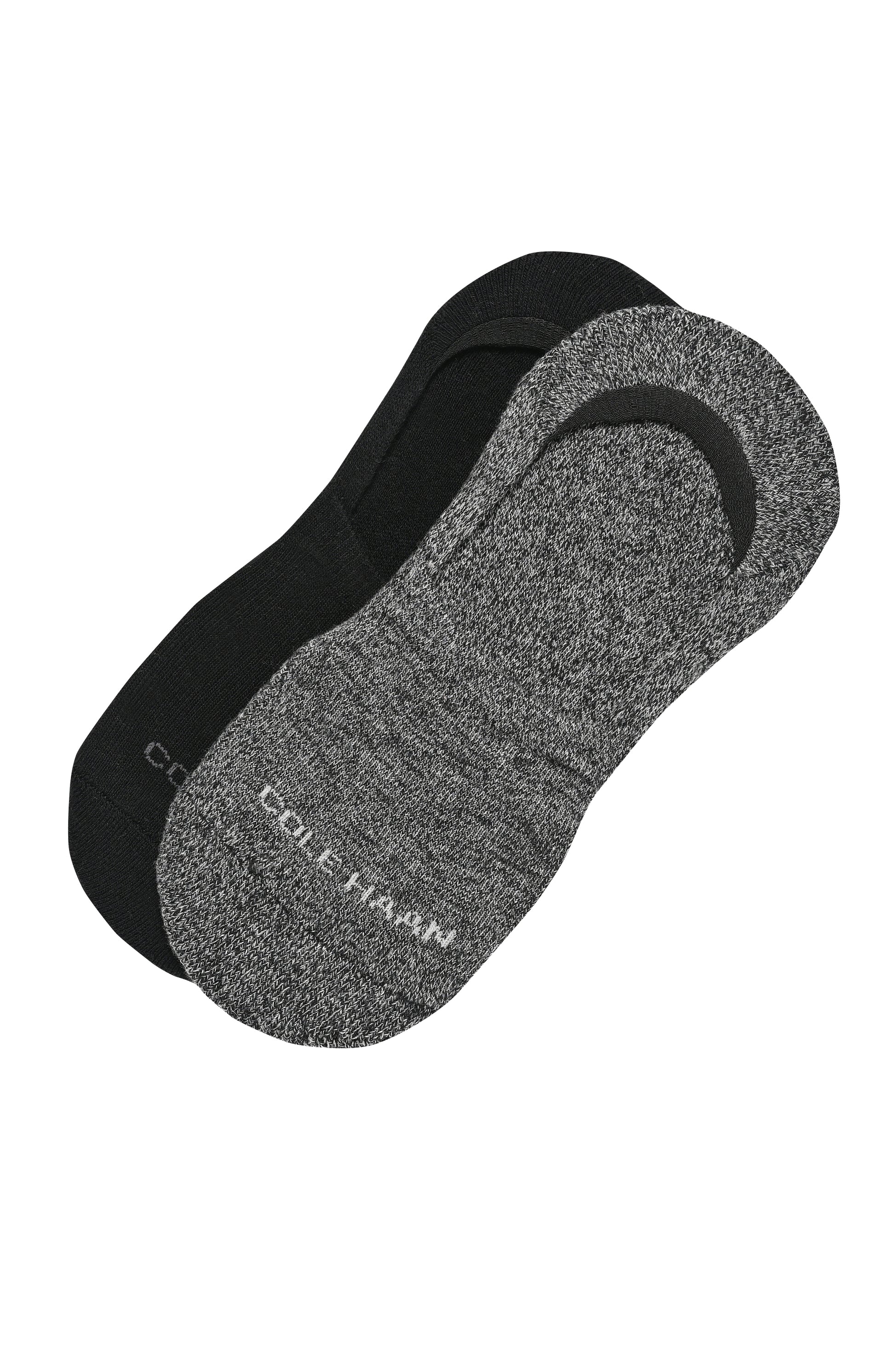 CHM201LN02006-2Pk Solid Liner-Black-Grey Heather