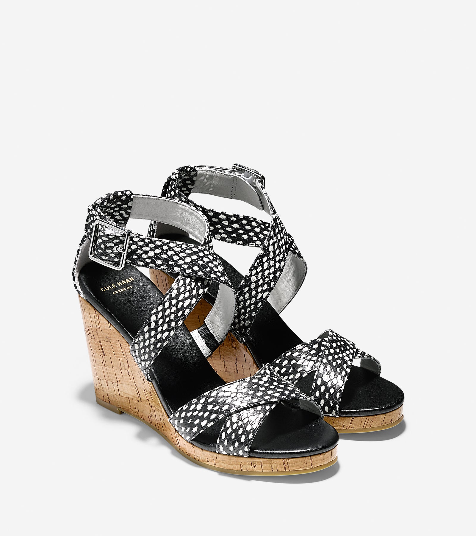 ColeHaan-Jillian Wedge (85mm)-d43850-Black-white Dot Print