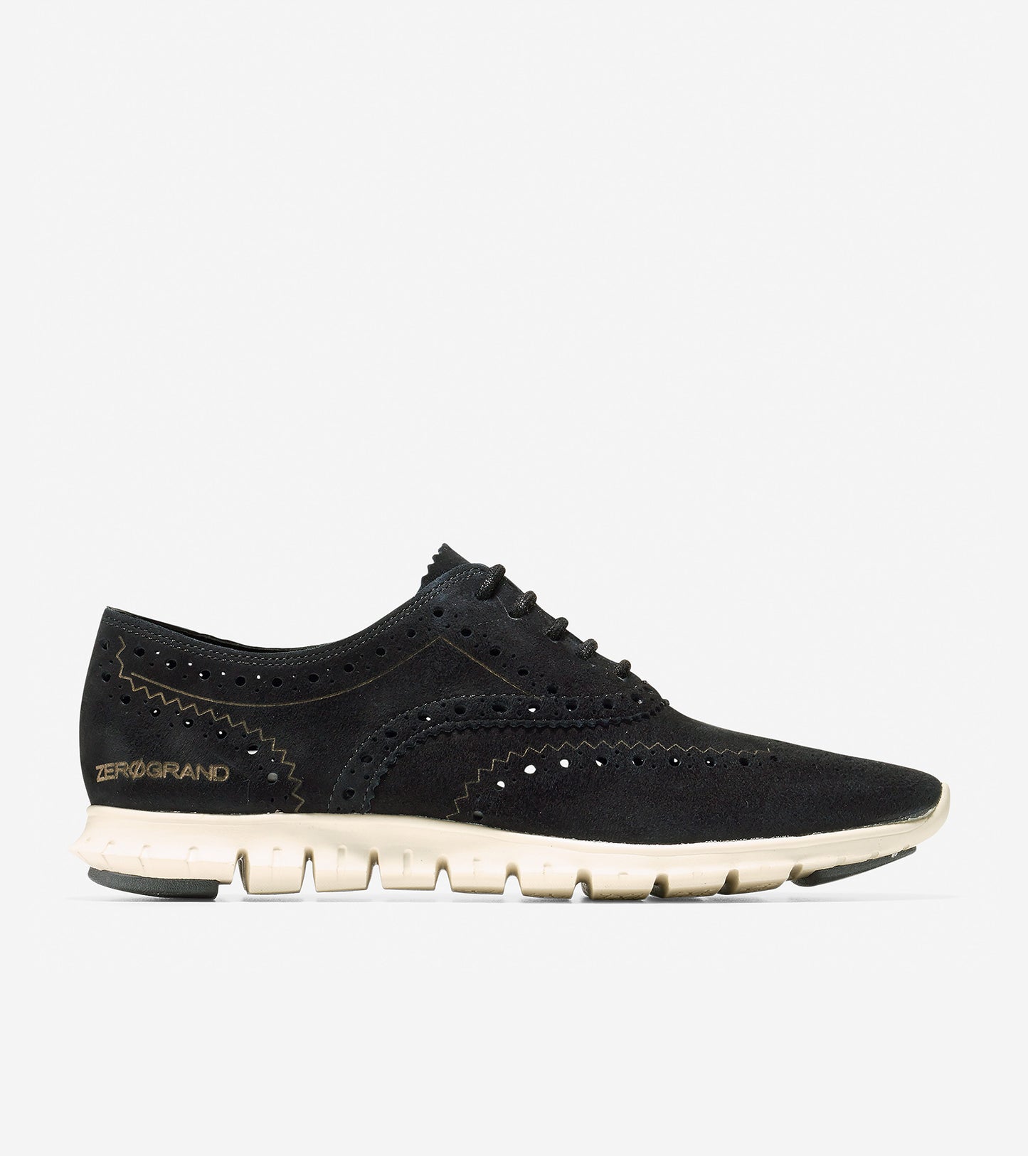 ColeHaan-ZERØGRAND Wingtip Oxford-d44060-Black Suede